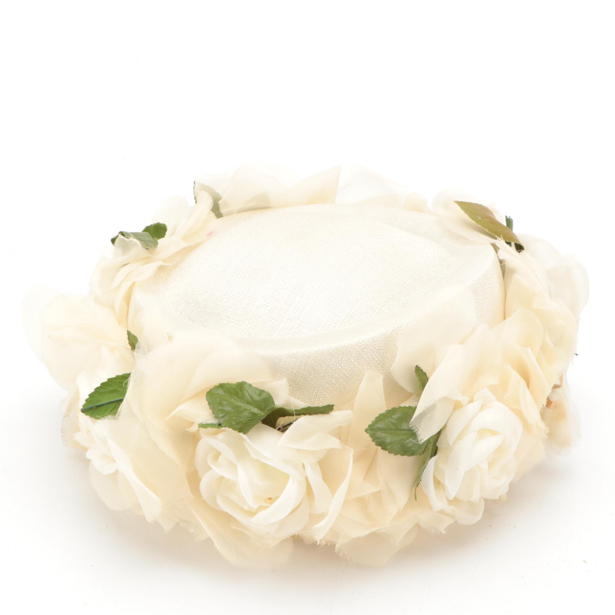 Wool Felt/Persian Lamb Fur Hat with Mushroom, Pillbox, and Brim Hats, Circa 1950