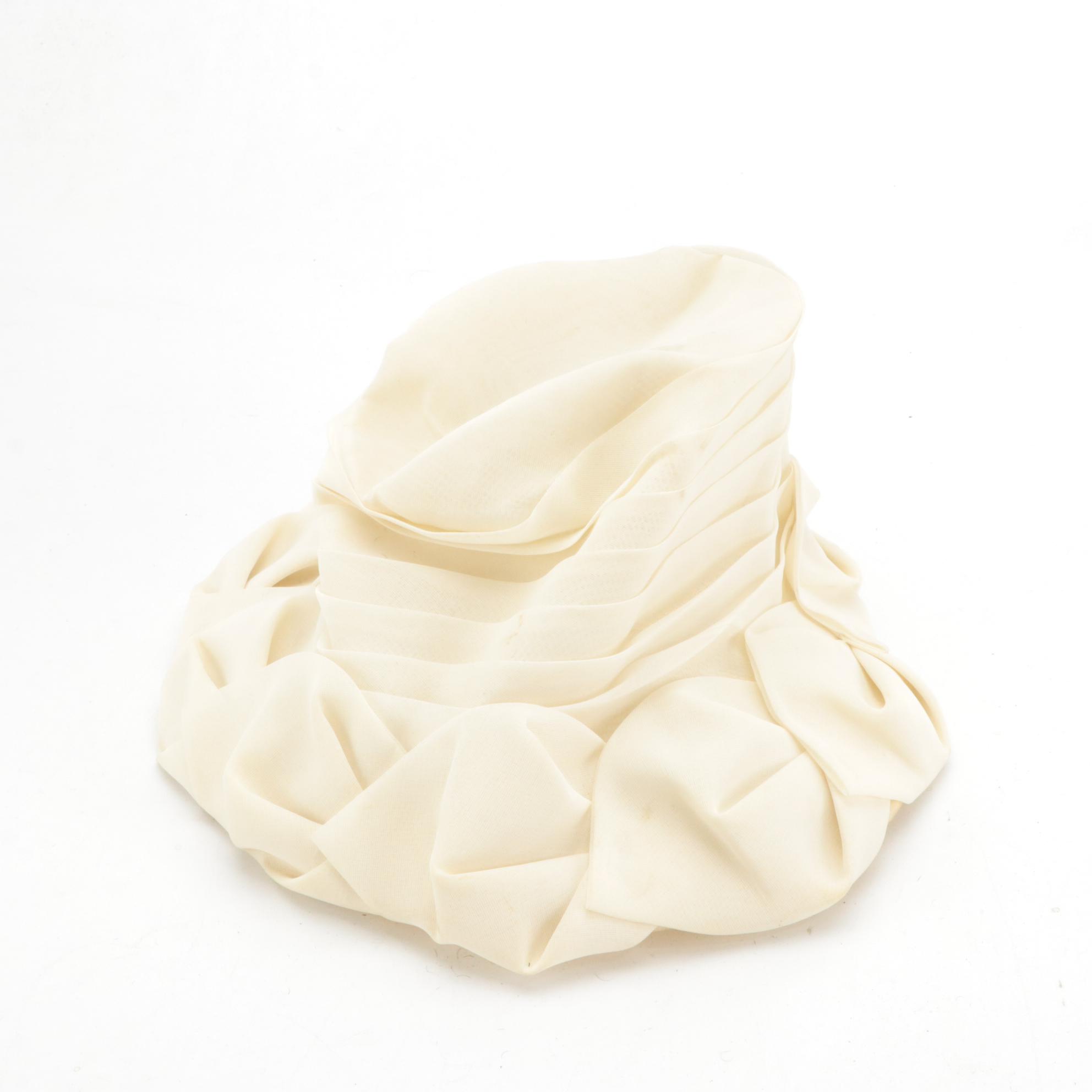 Wool Felt/Persian Lamb Fur Hat with Mushroom, Pillbox, and Brim Hats, Circa 1950