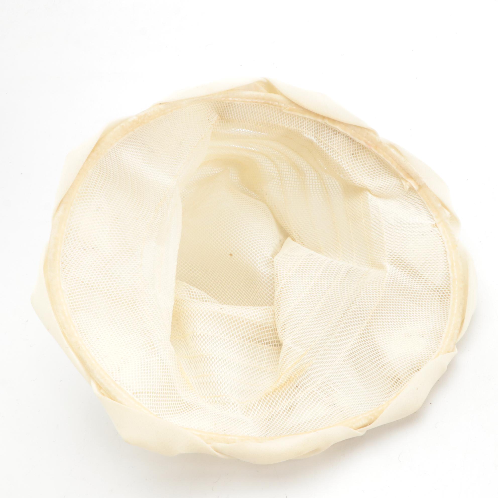 Wool Felt/Persian Lamb Fur Hat with Mushroom, Pillbox, and Brim Hats, Circa 1950