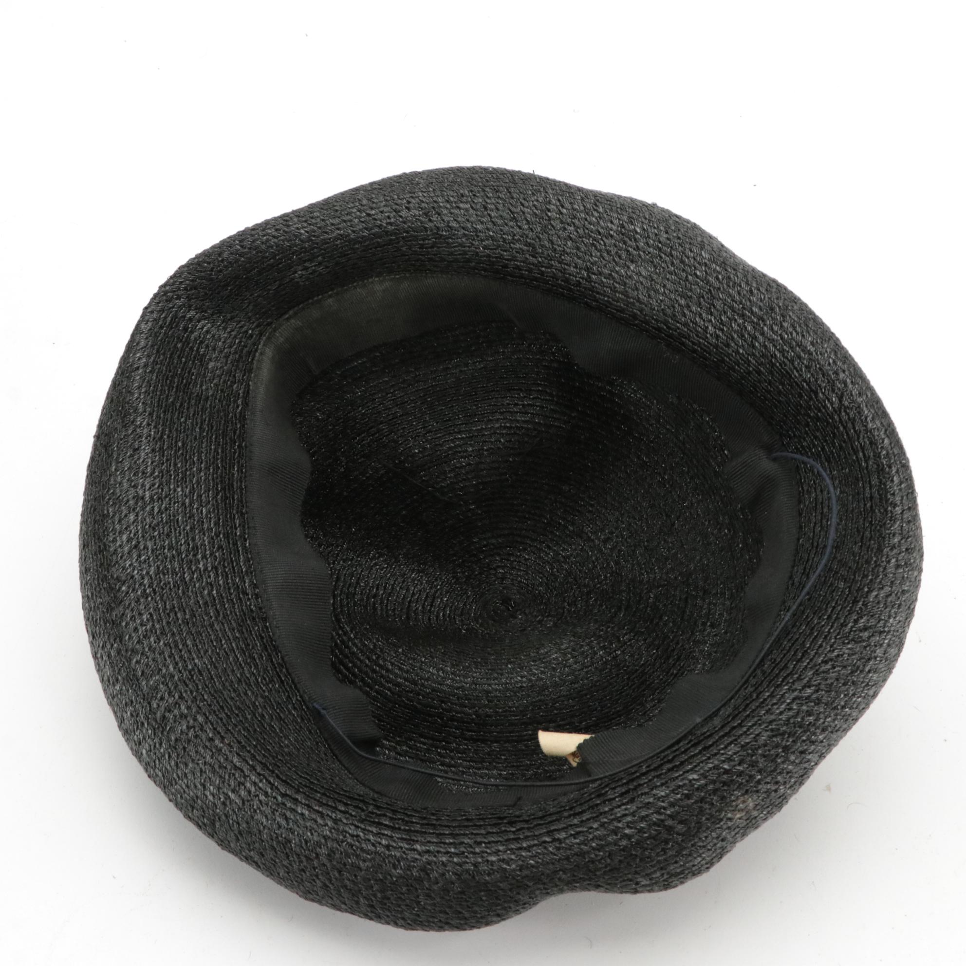 Wool Felt/Persian Lamb Fur Hat with Mushroom, Pillbox, and Brim Hats, Circa 1950