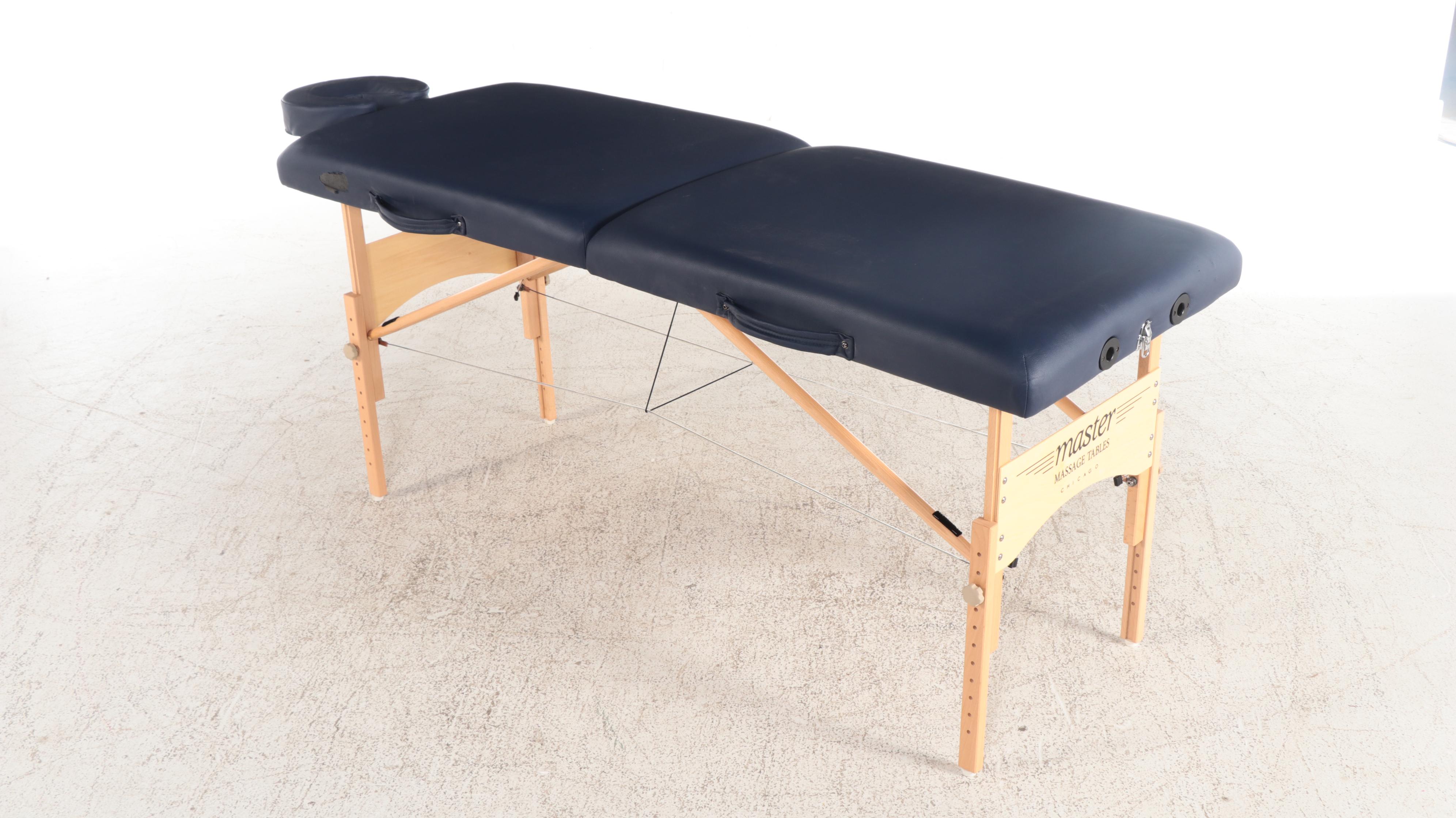 Master Foam Massage Table with Finished Wood Legs