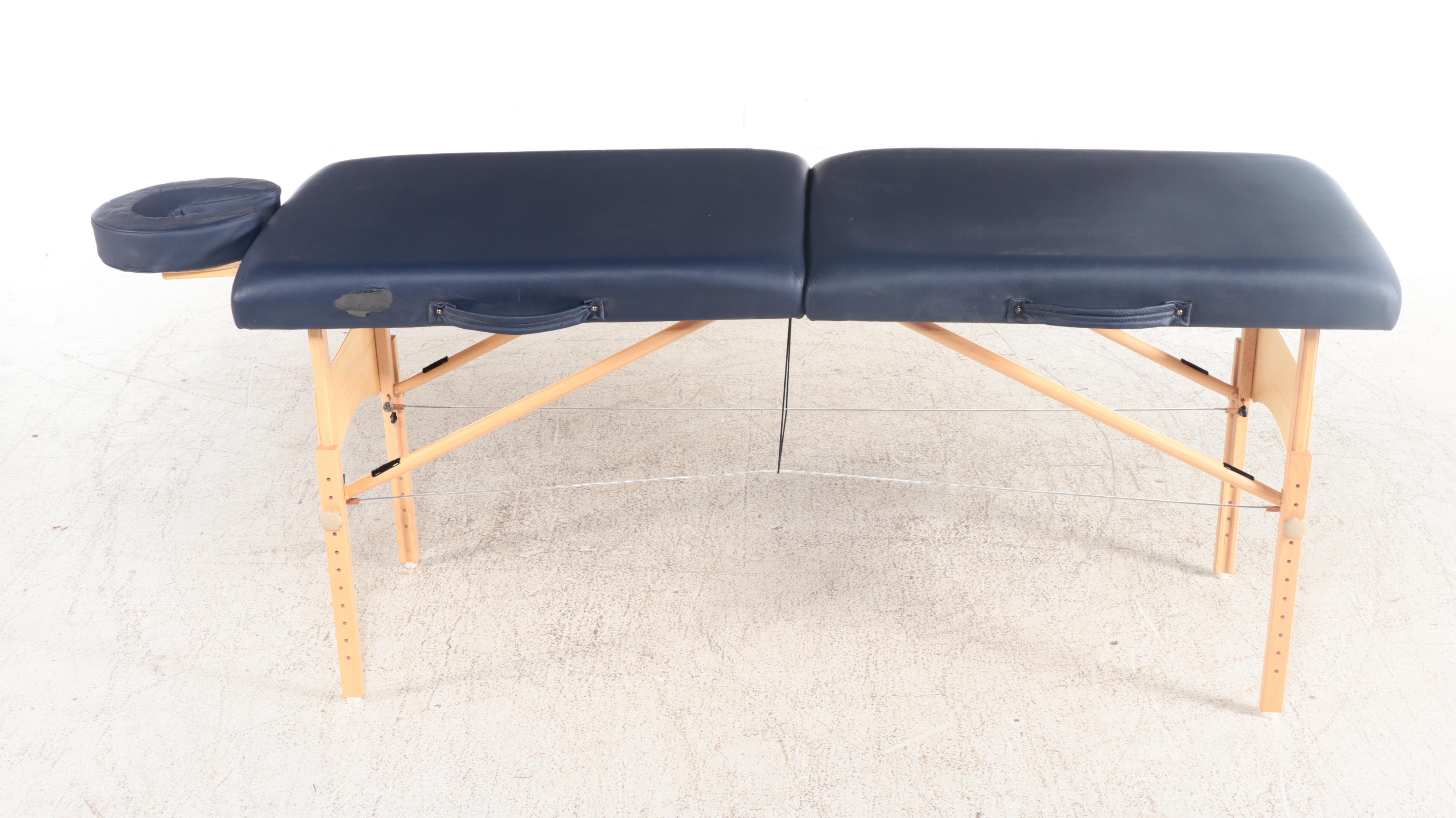 Master Foam Massage Table with Finished Wood Legs