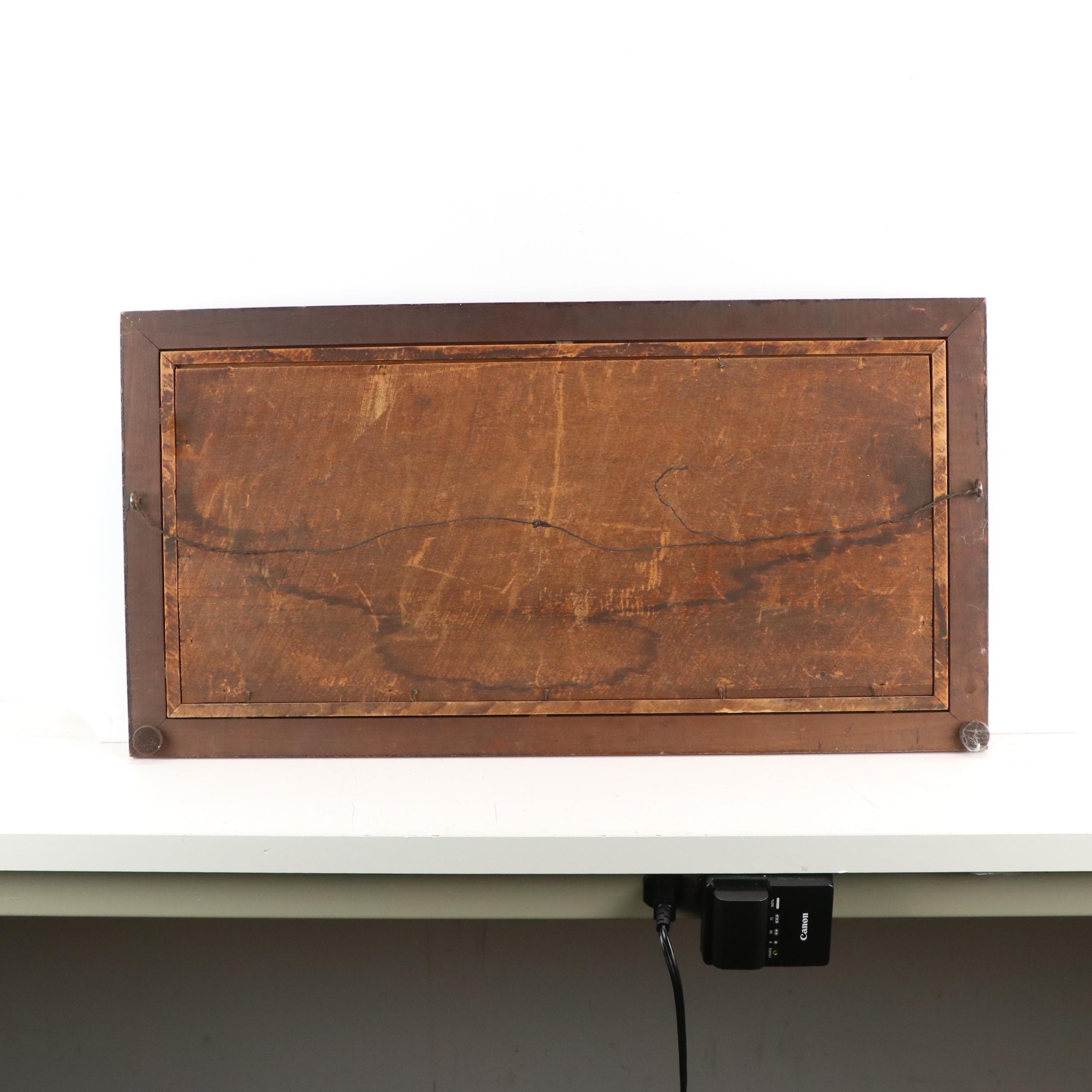 Victorian Paper Punch Centennial-Themed Embroidery Panel, Circa 1876