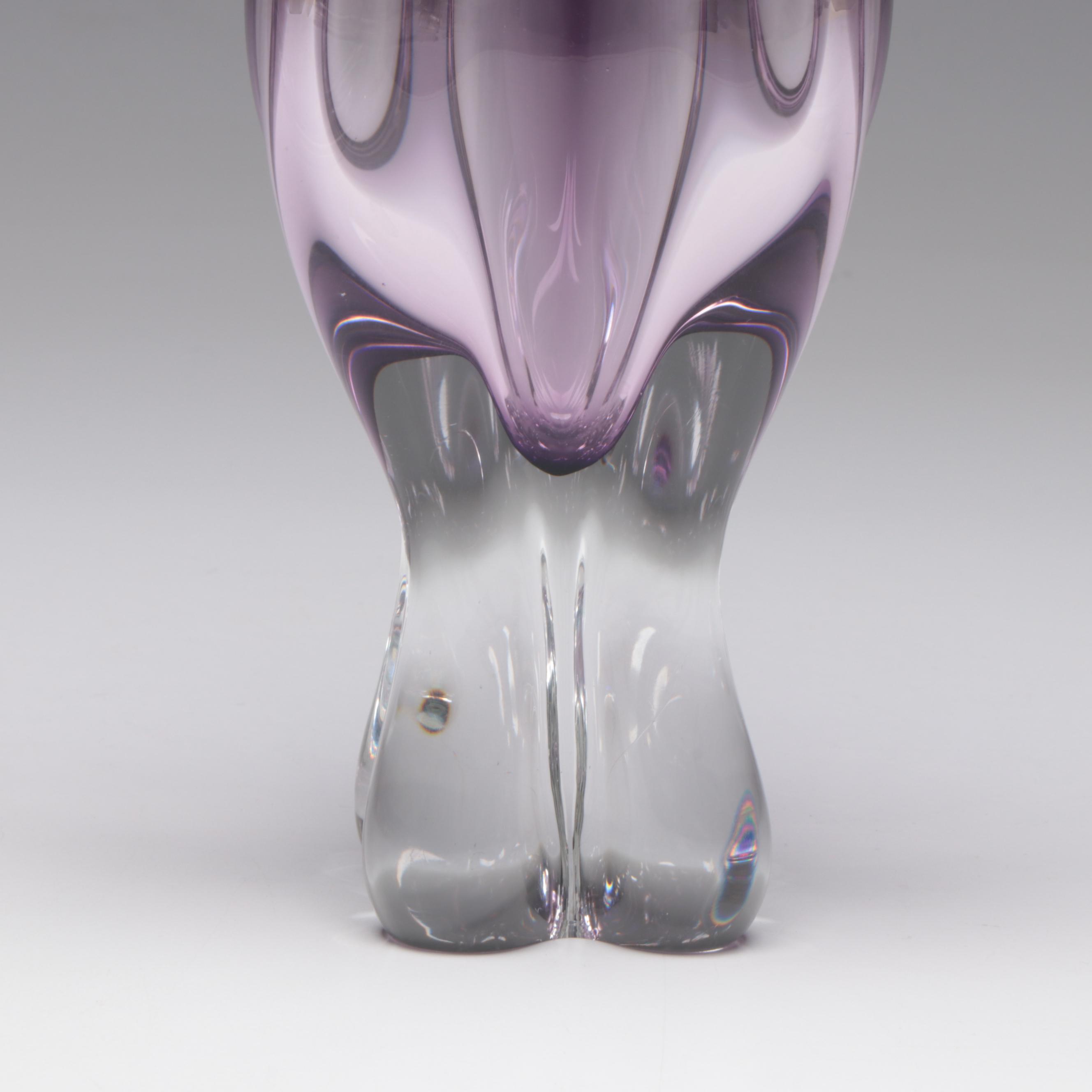 Royal Gallery Style Purple Blown Art Glass Vase