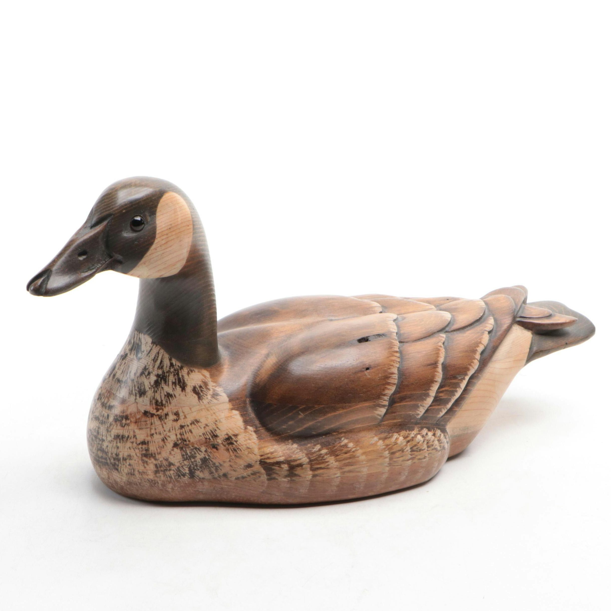 Tom Taber Carved Wood Duck Decoy