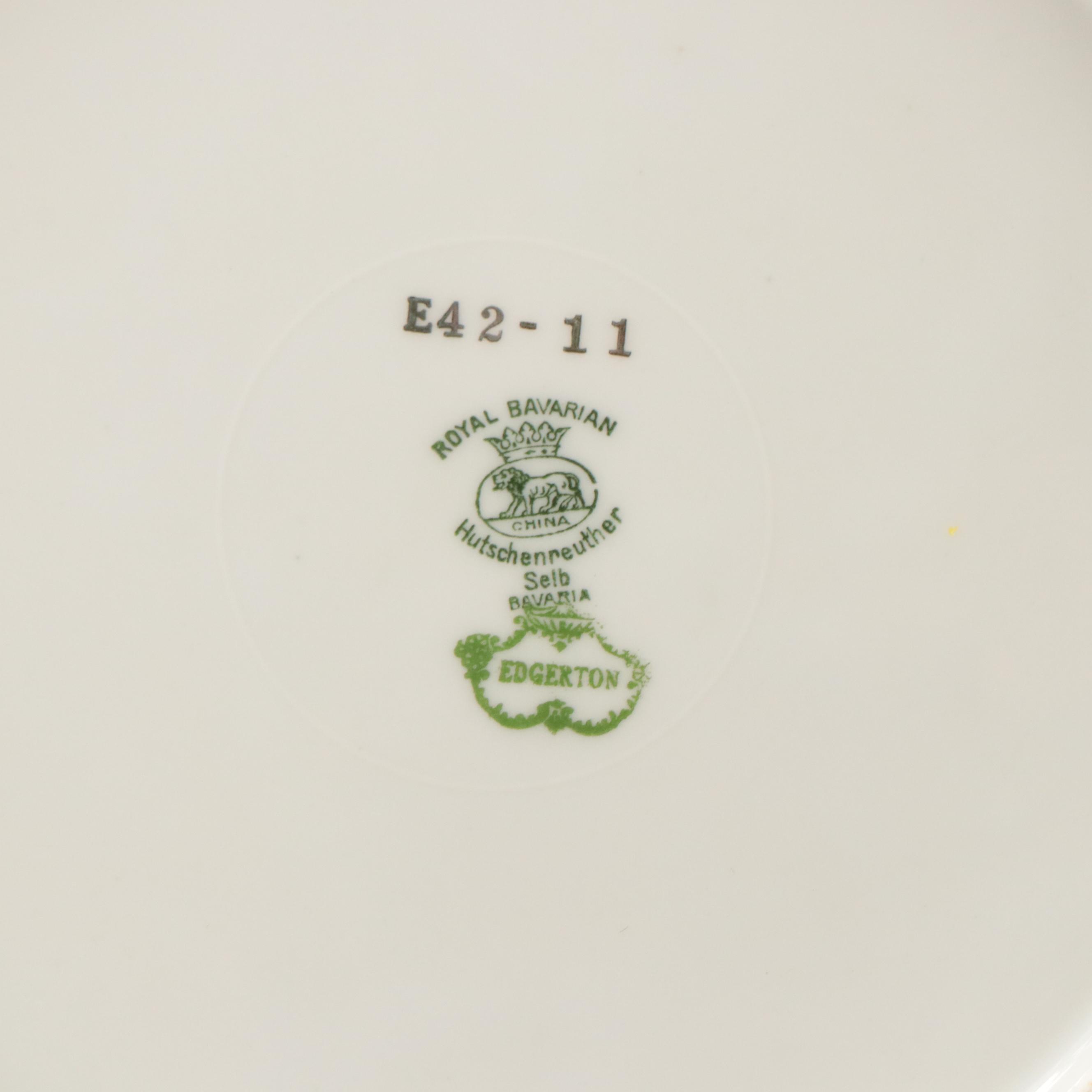 Hutschenreuther Royal Bavarian 22K Gold-Rimmed Porcelain Plates and More