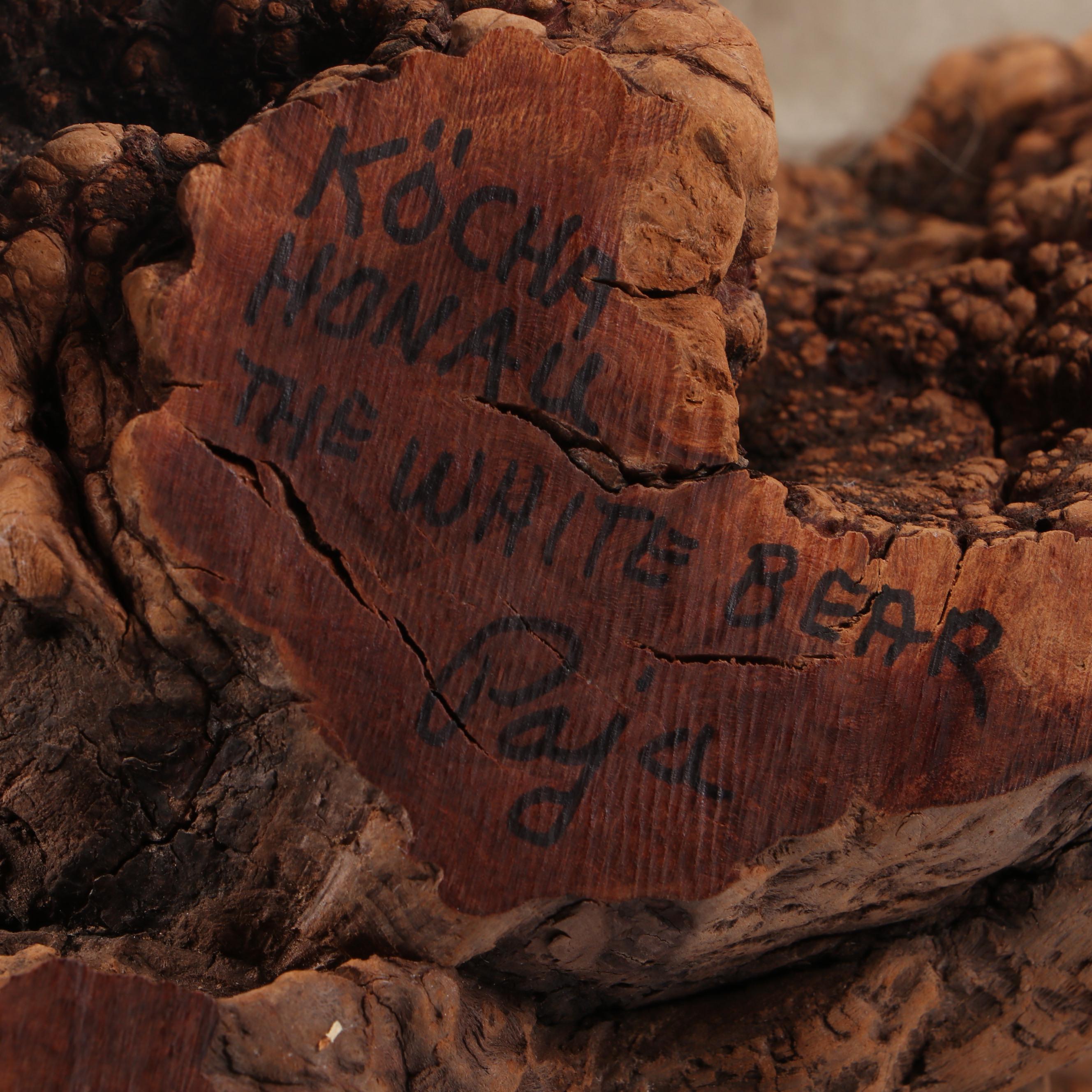 Signed Hopi "Köcha Honau The White Bear" Kachina Doll by Paja