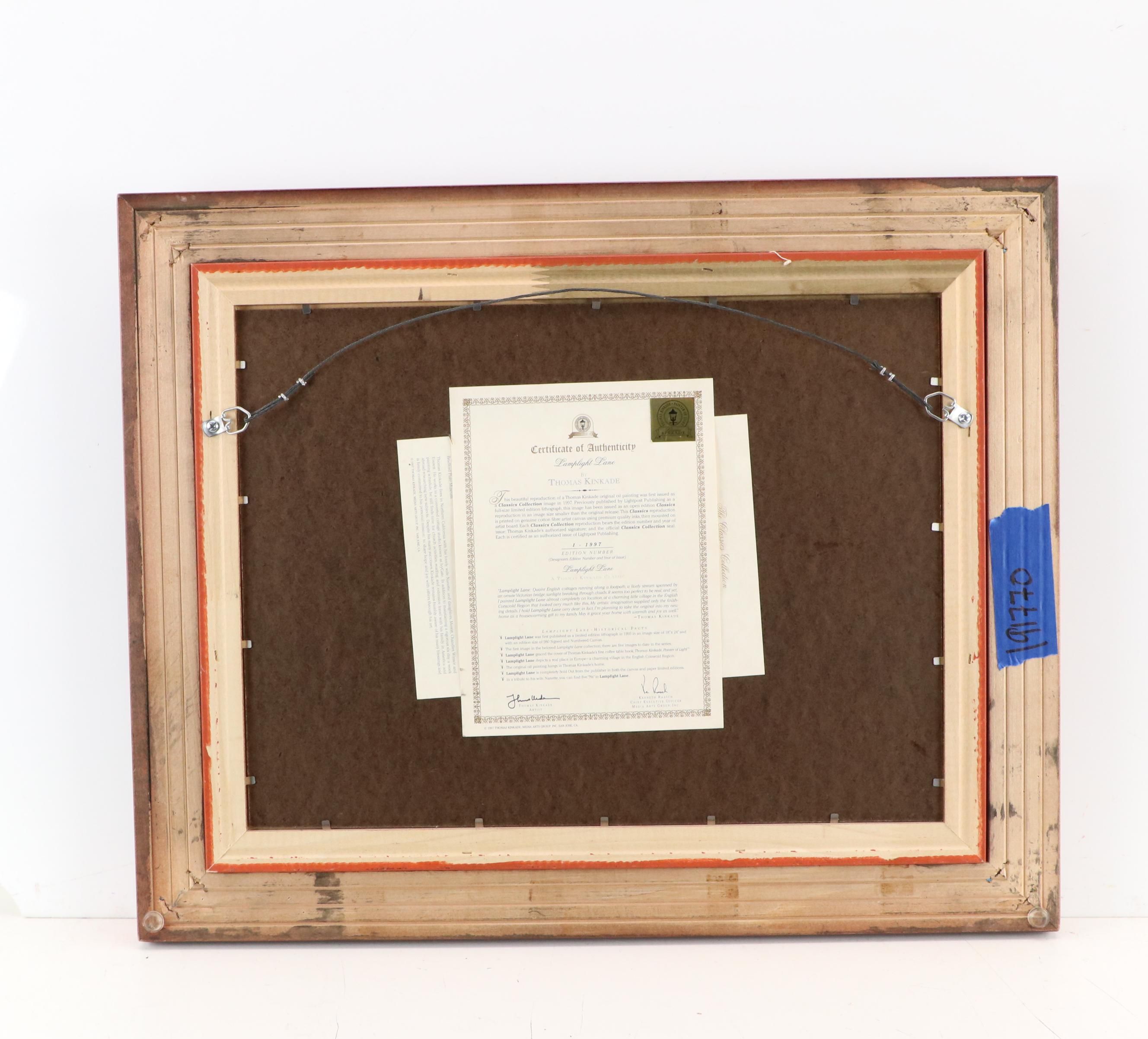 Giclée After Thomas Kinkade "Lamplight Lane"