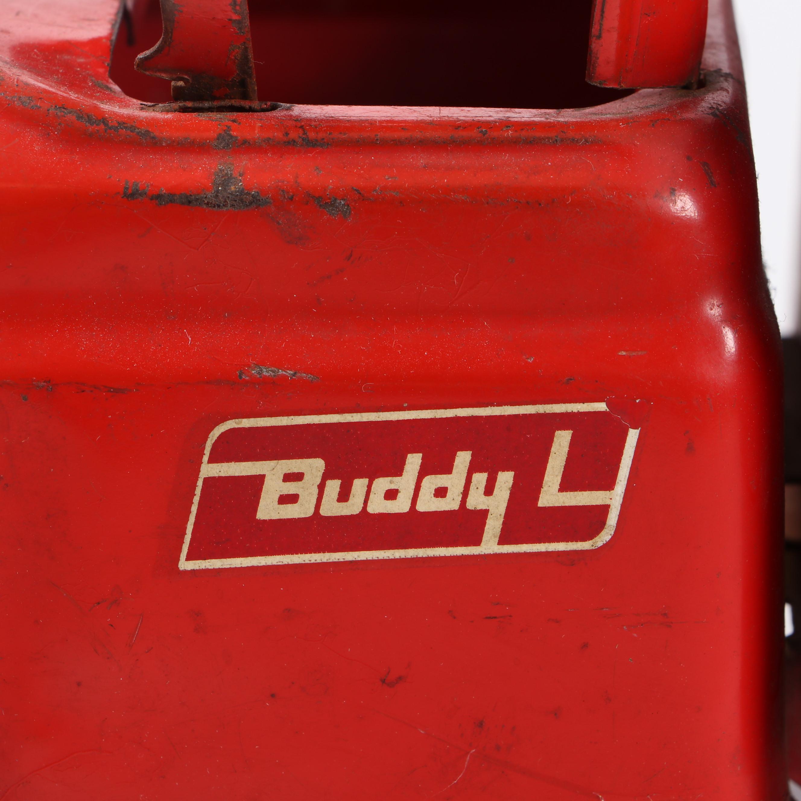 Buddy L Pressed Steel Tow Truck in Original Red Paint, 1950s