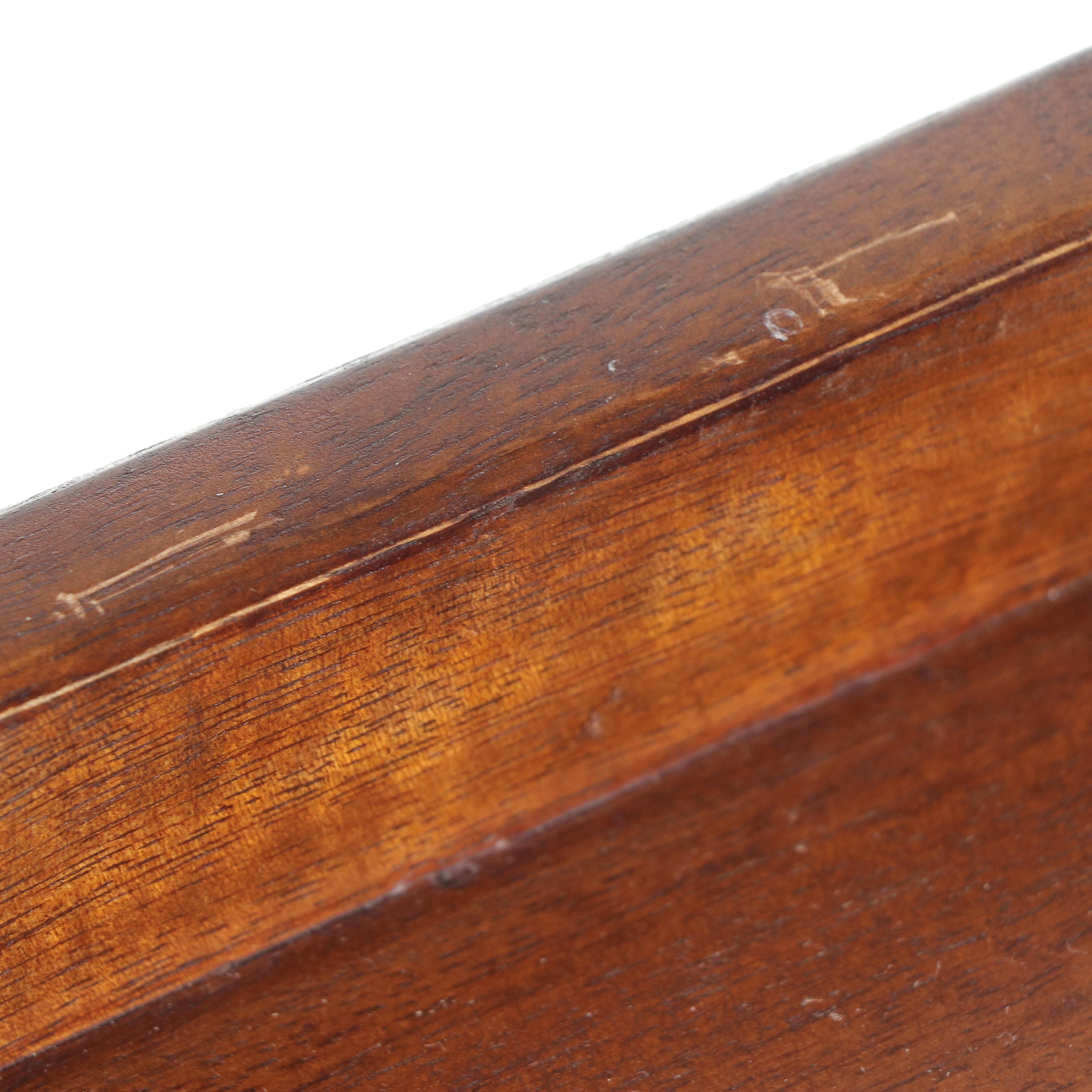 Modernist Style Gold Tone Metal and Wood Three-Tiered Étagère