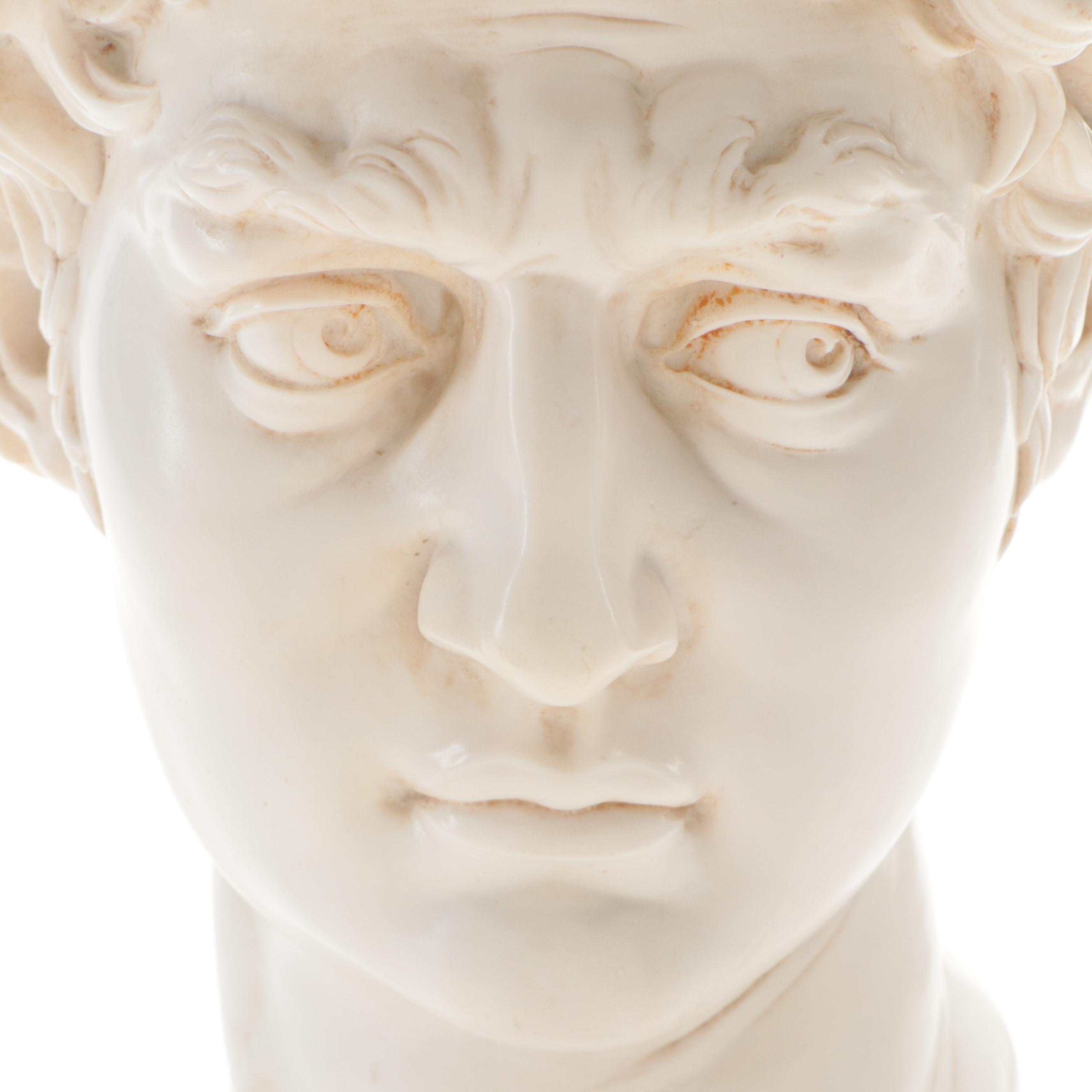 G. Ruggieri Marble Composite Replica Bust after Michelangelo's "David"