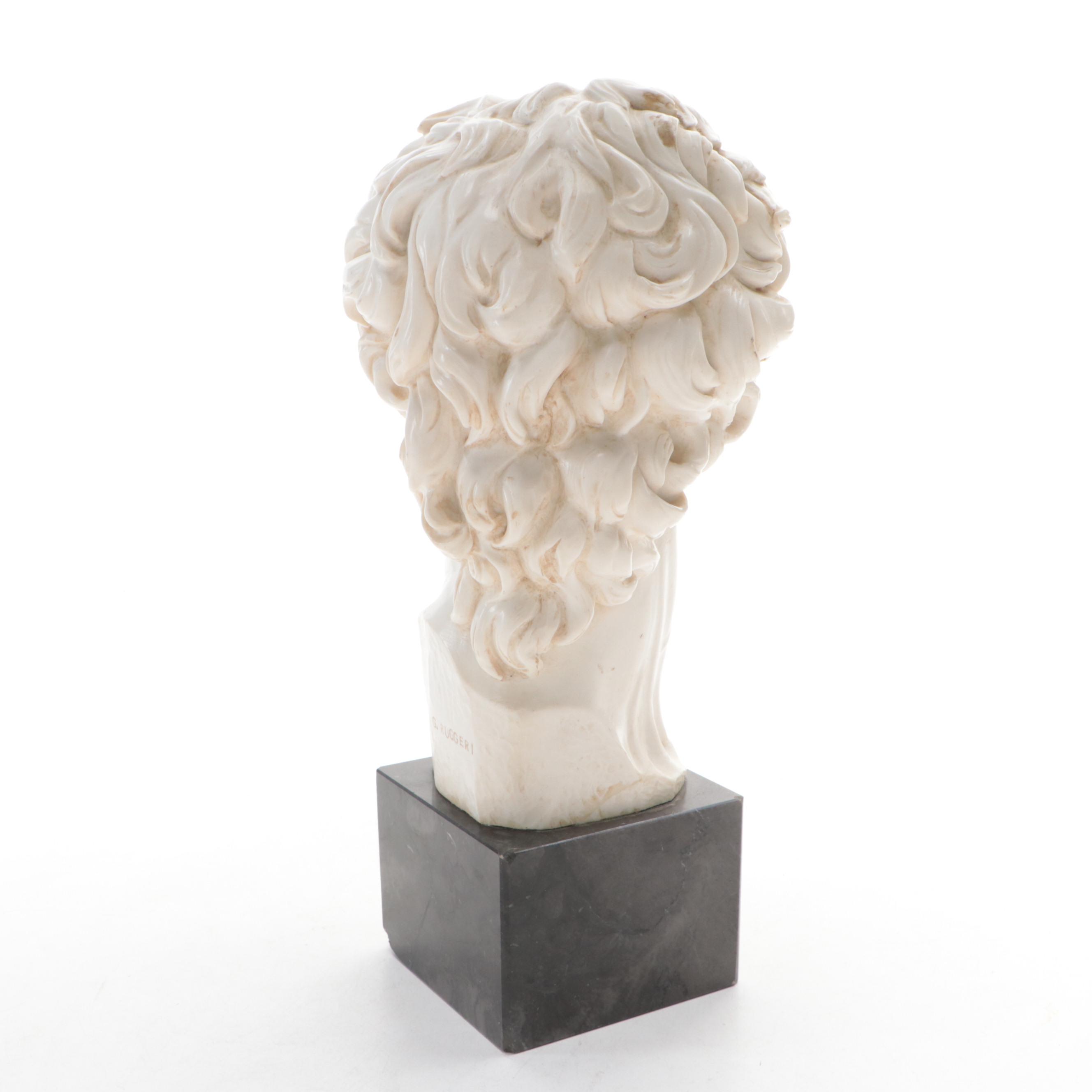 G. Ruggieri Marble Composite Replica Bust after Michelangelo's "David"