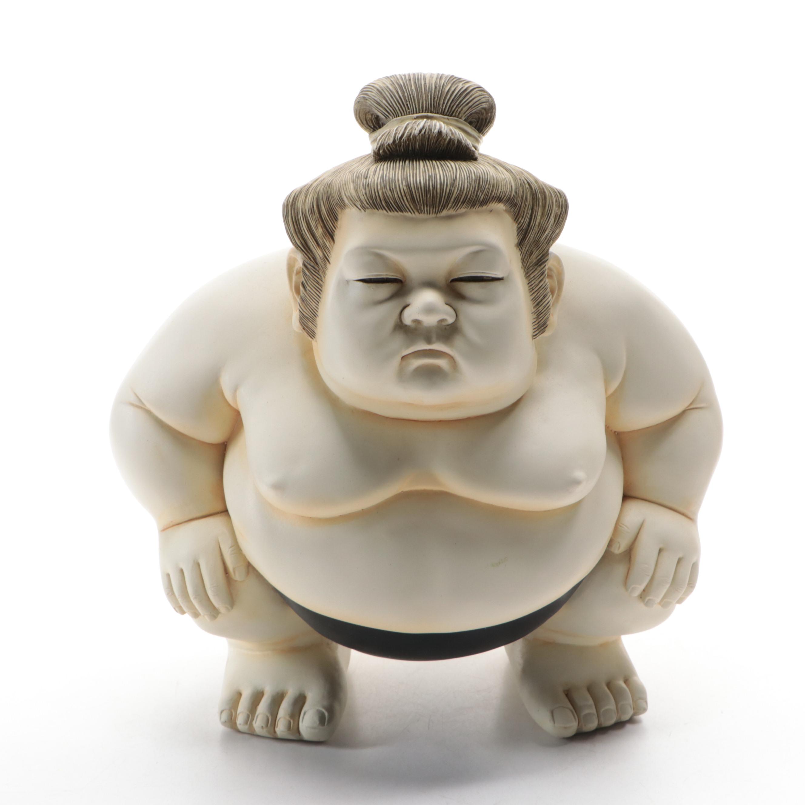 Design Toscano "Basho The Sumo Wrestler" Figure and Other Sculptural Birdhouse