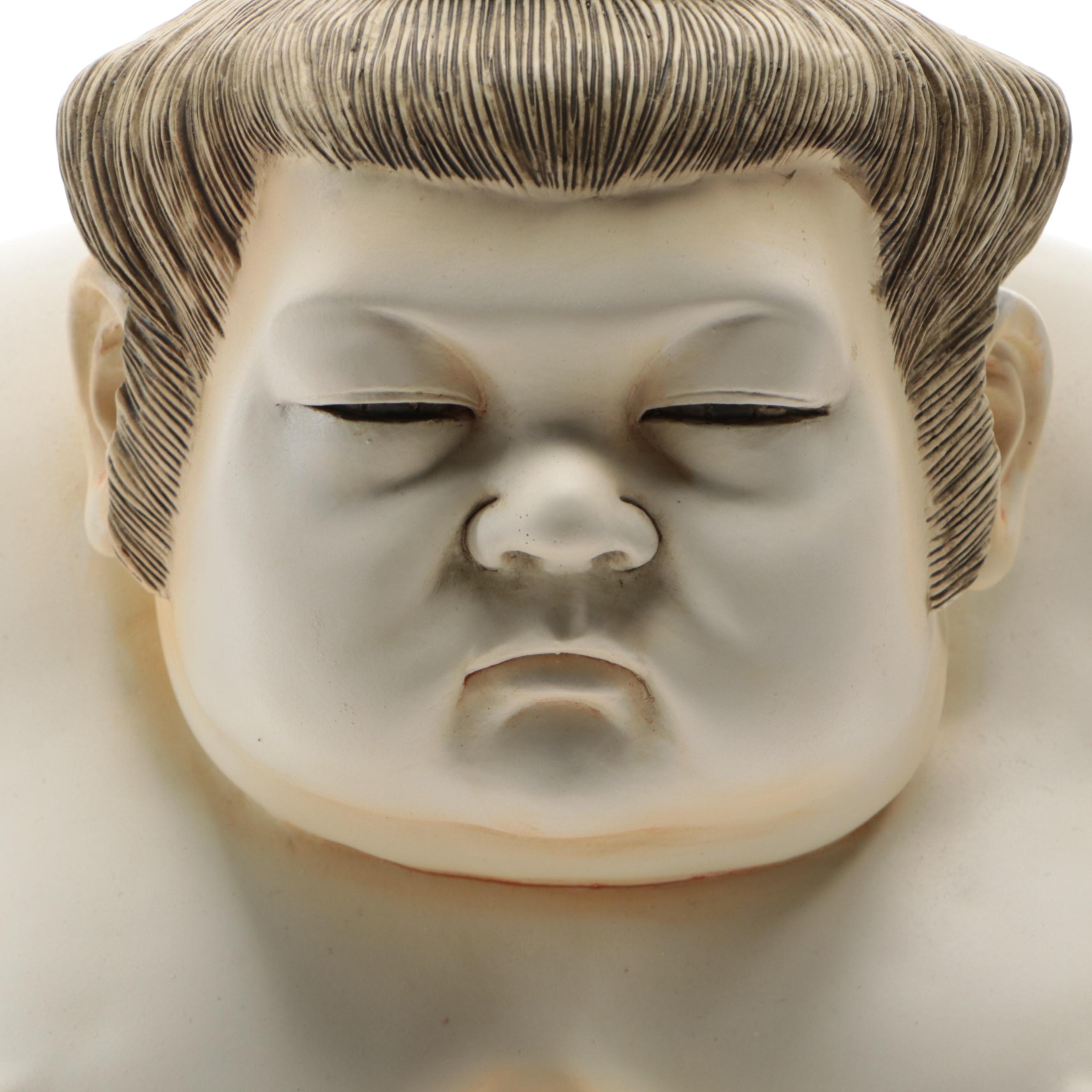 Design Toscano "Basho The Sumo Wrestler" Figure and Other Sculptural Birdhouse