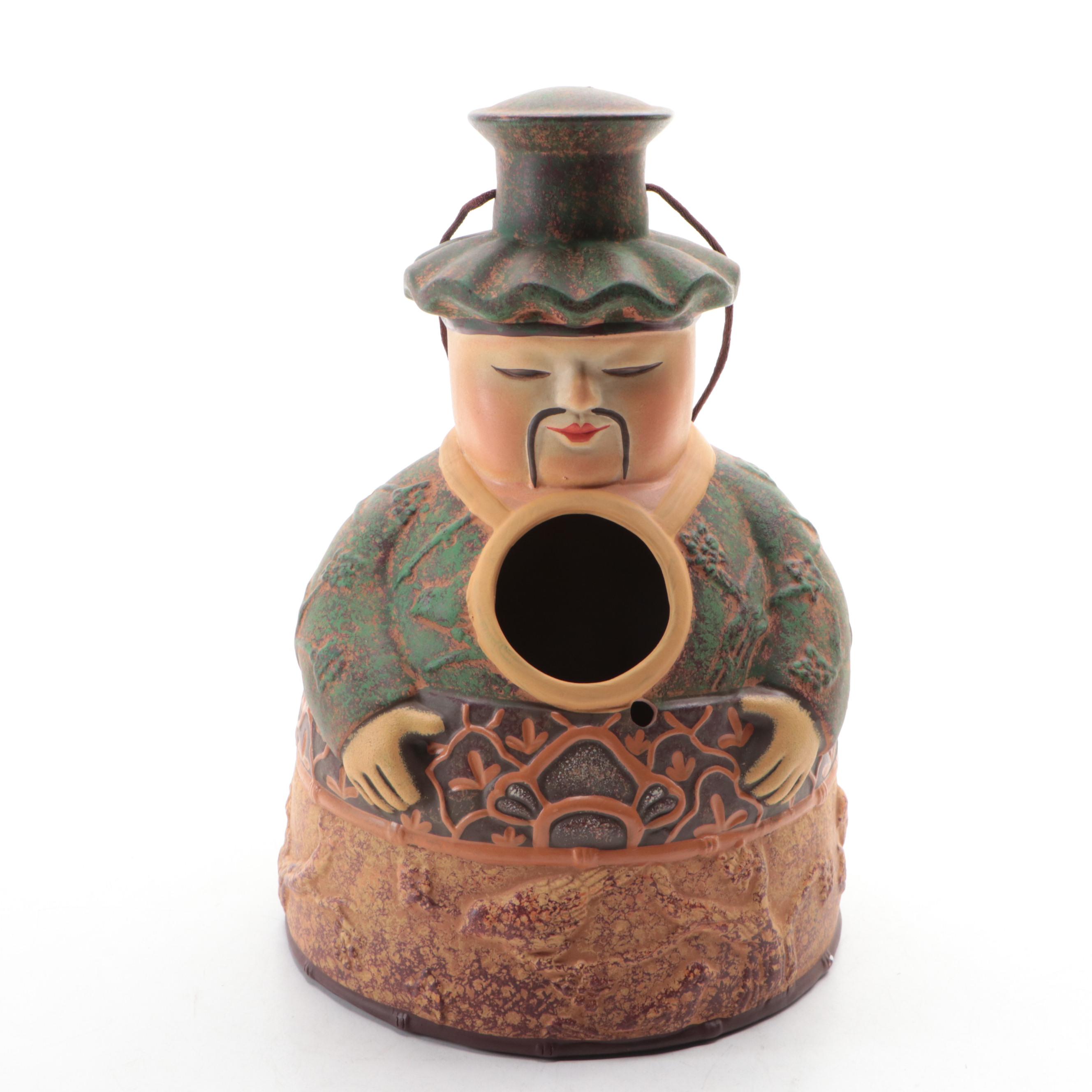 Design Toscano "Basho The Sumo Wrestler" Figure and Other Sculptural Birdhouse