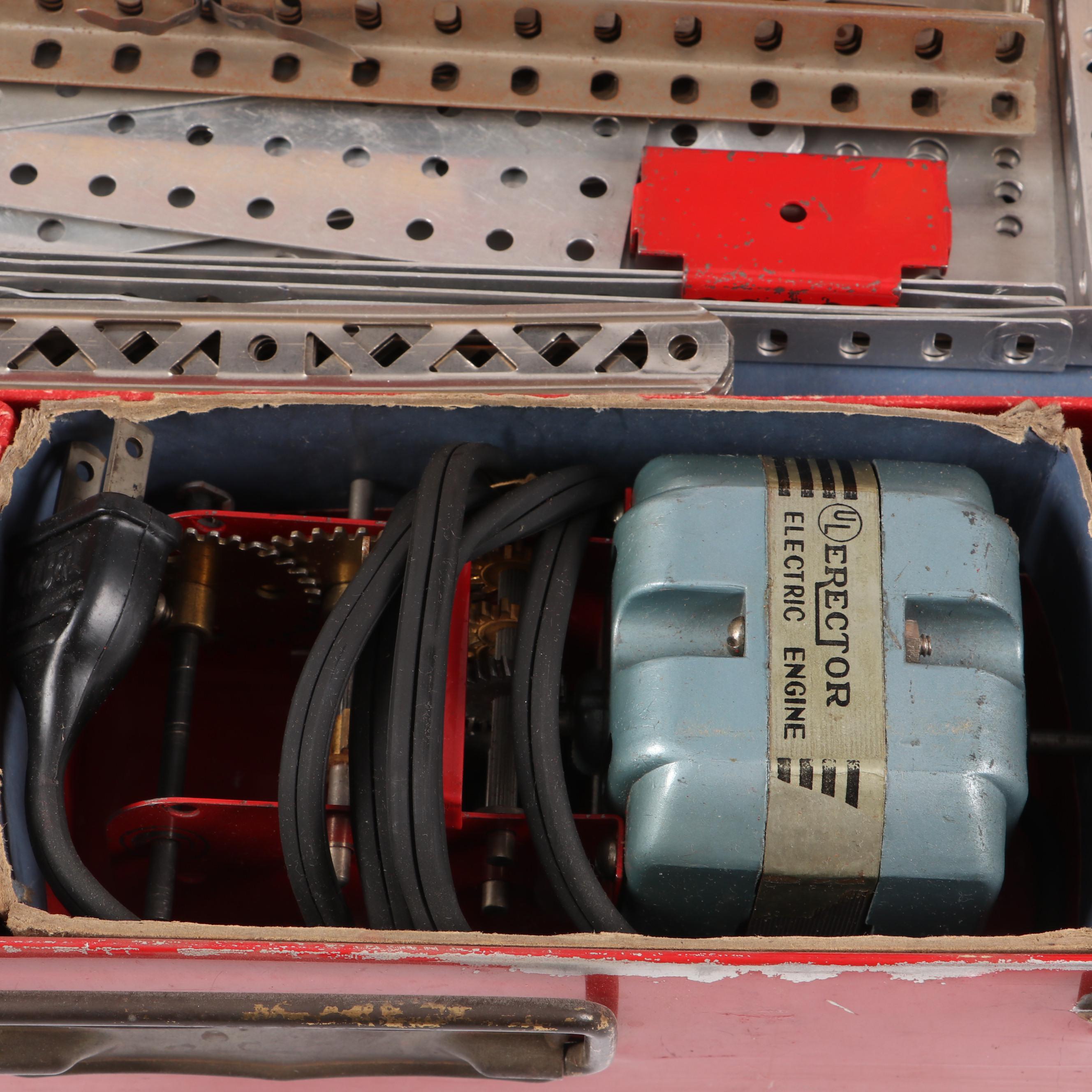 The New Erector Set by A. C. Gilbert Co. w/ Original Case & Instruction Manual