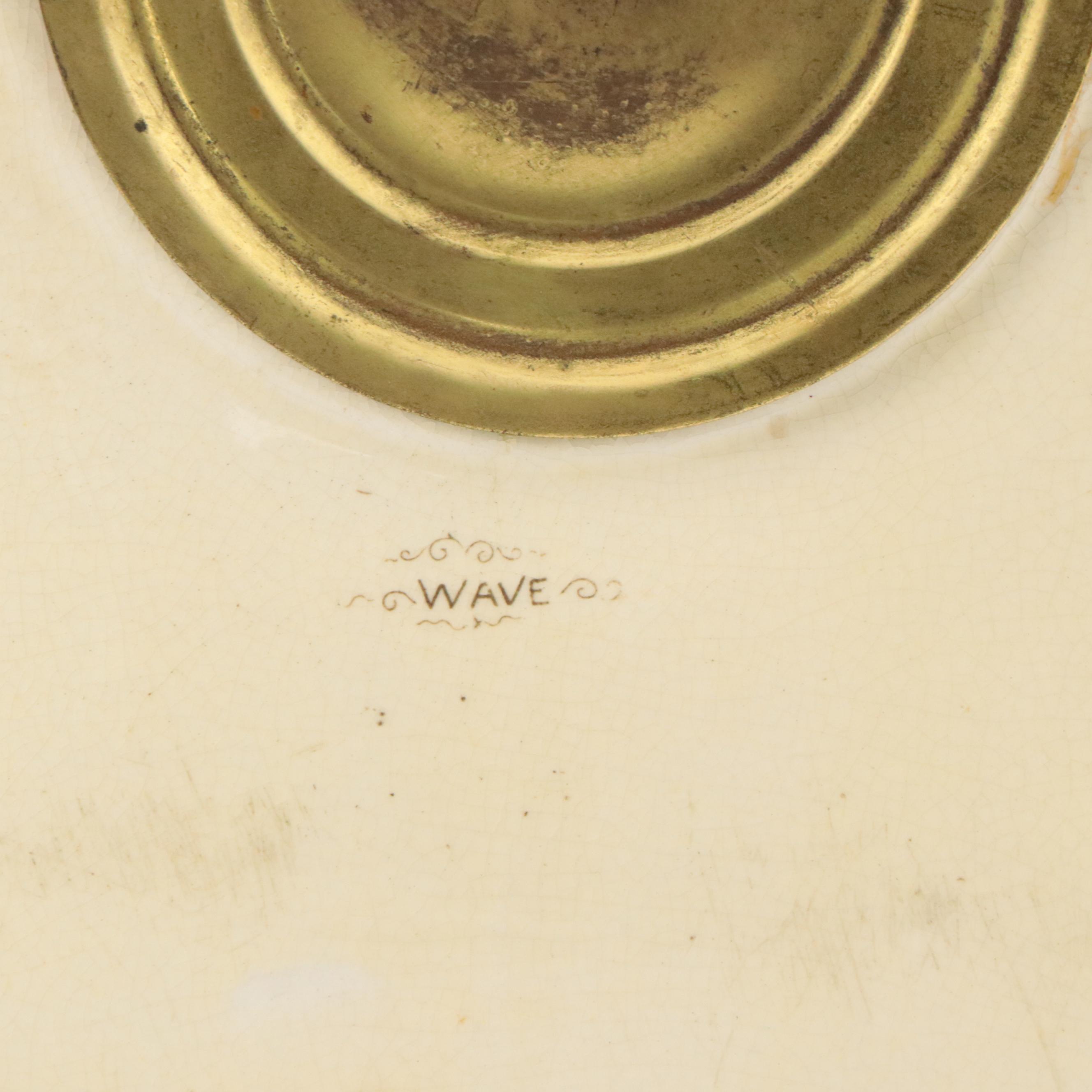 Ansonia "Wave" Victorian Style Ceramic Mantel Clock