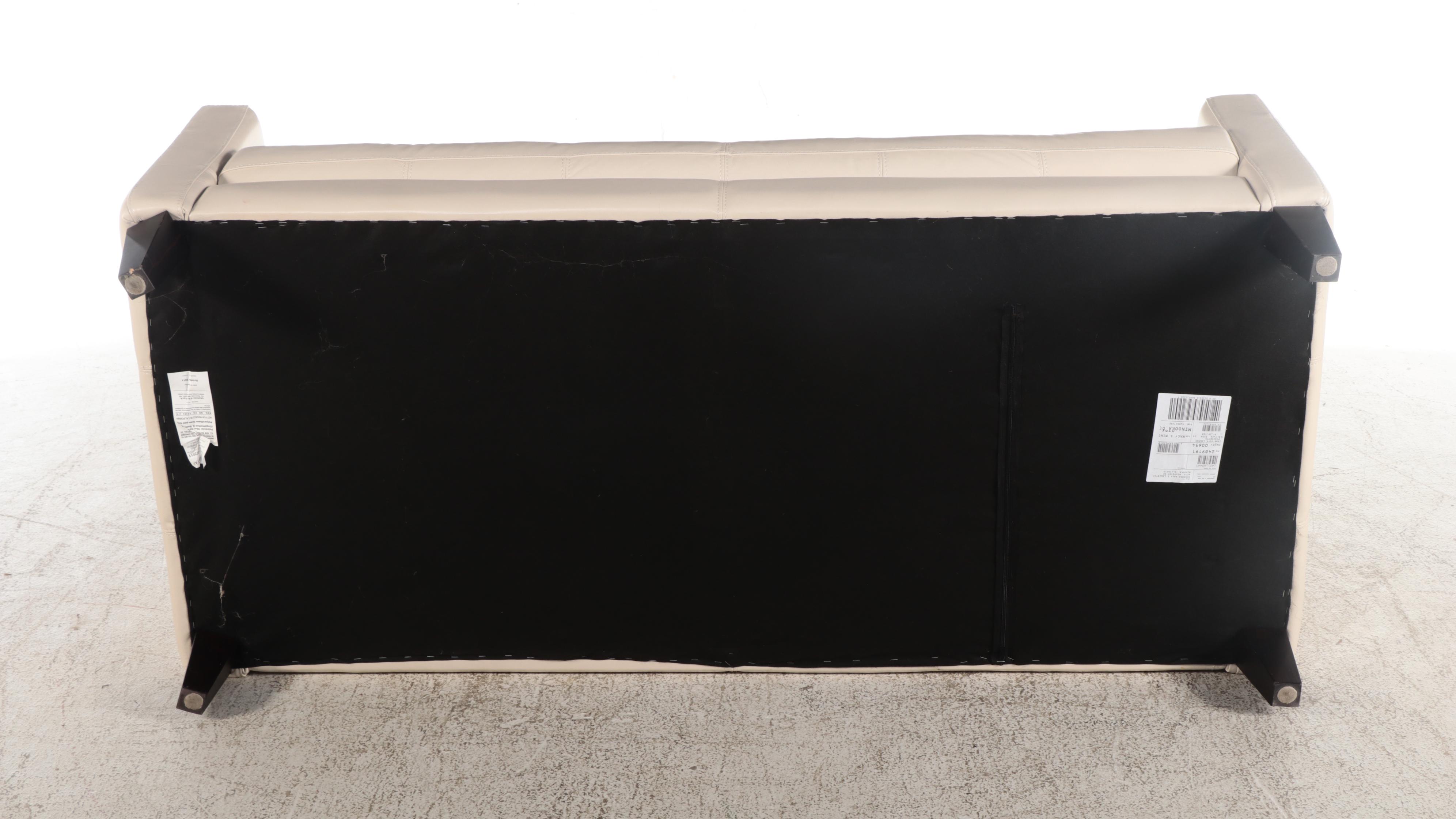 Chateau d'Ax Italian Leather Tufted Bench