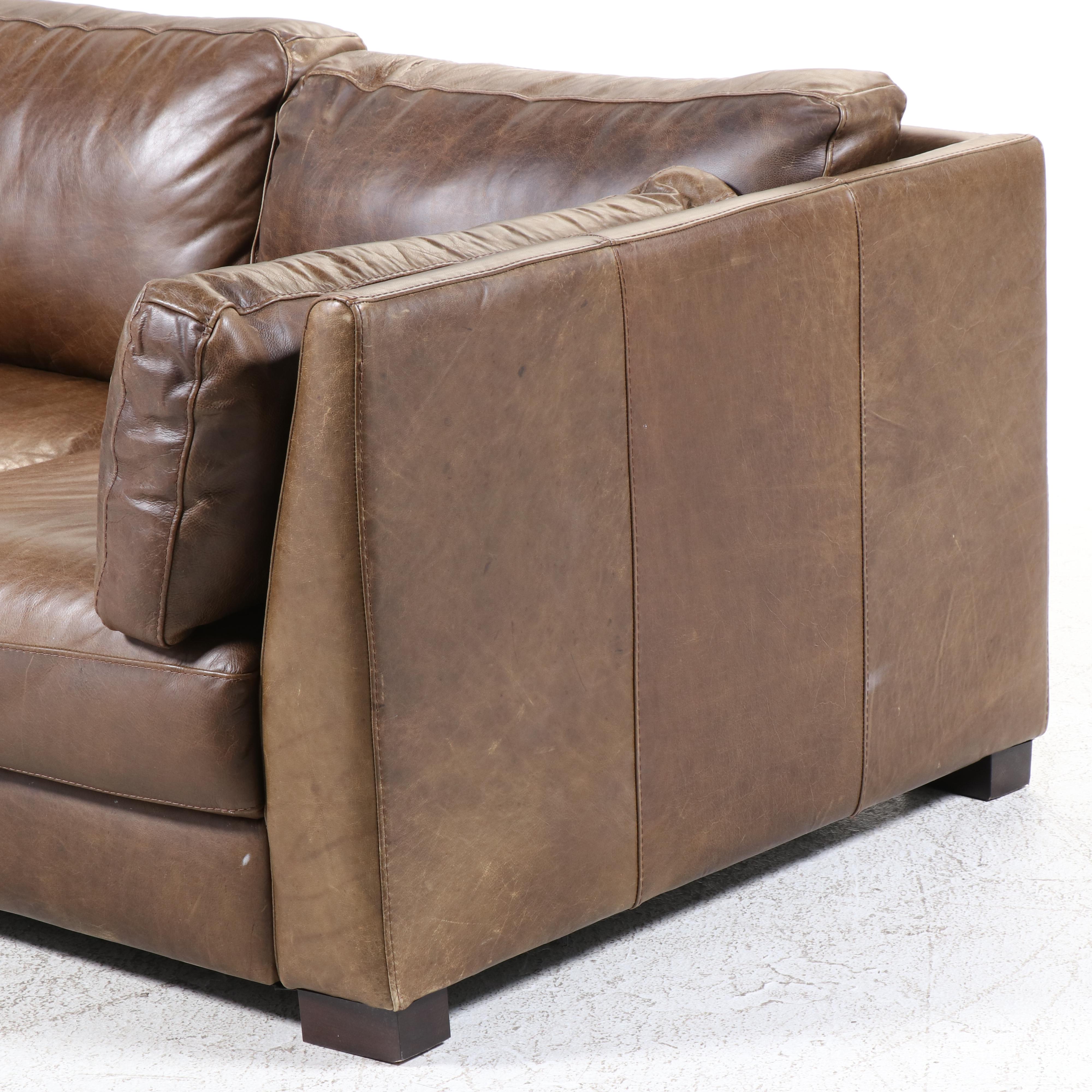 Soft Line Italian Leather Sofa
