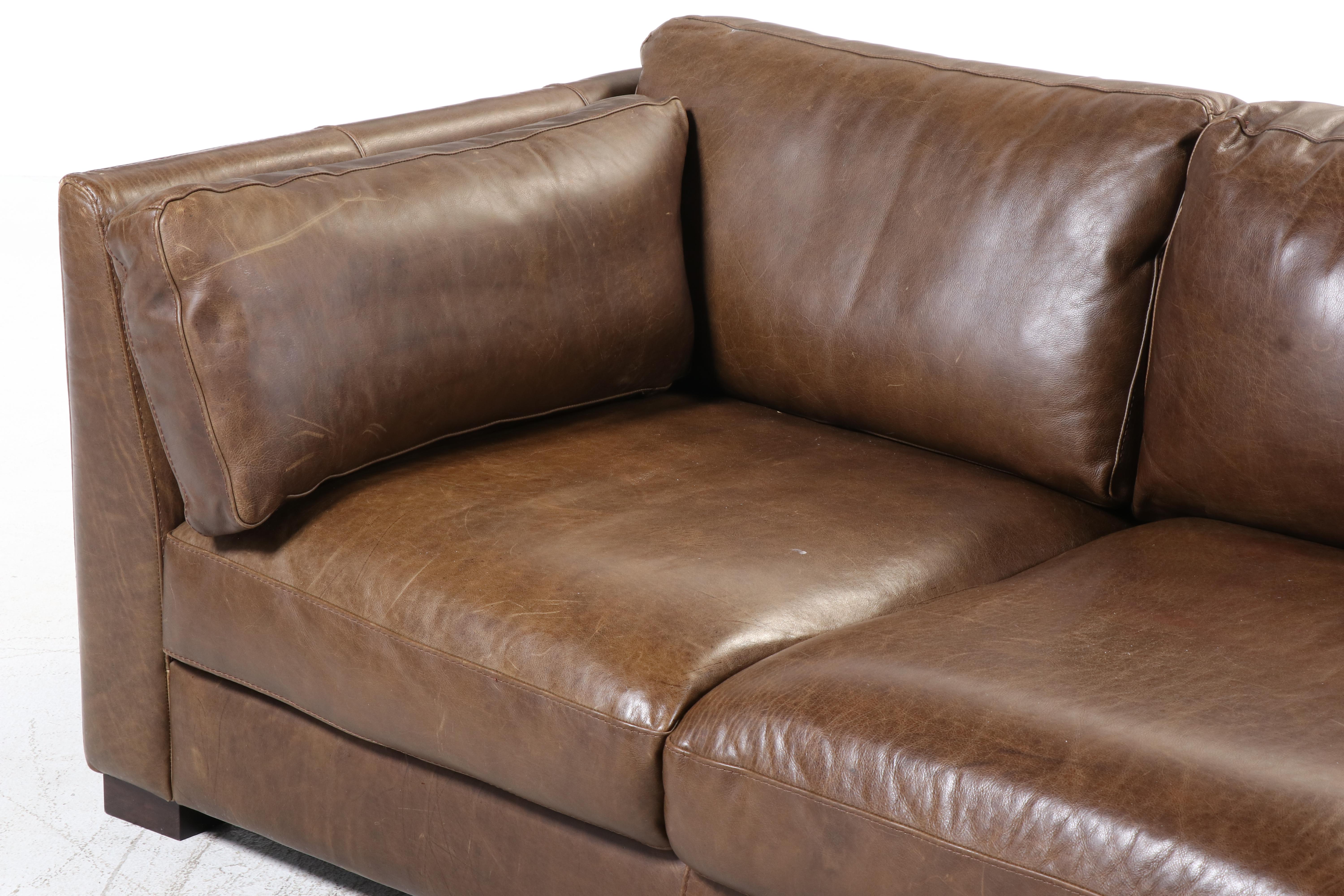 Soft Line Italian Leather Sofa
