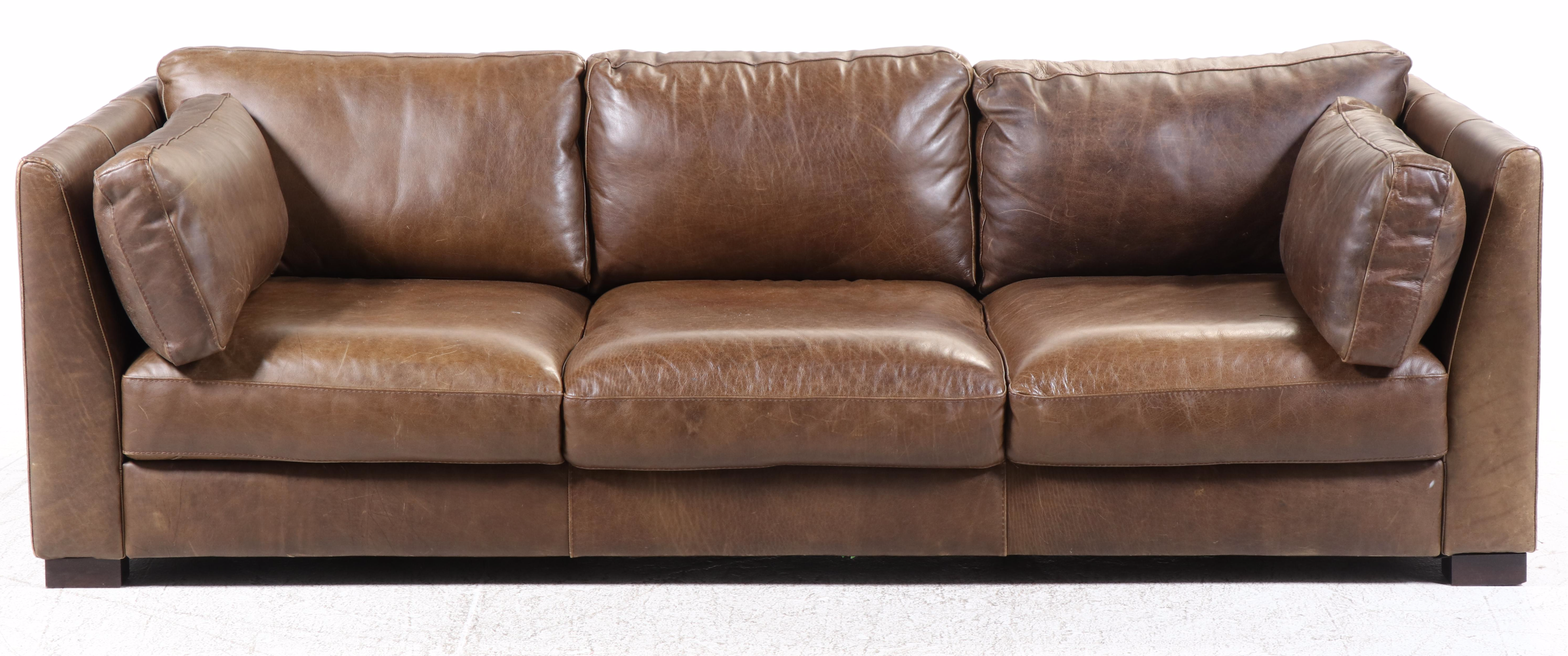 Soft Line Italian Leather Sofa