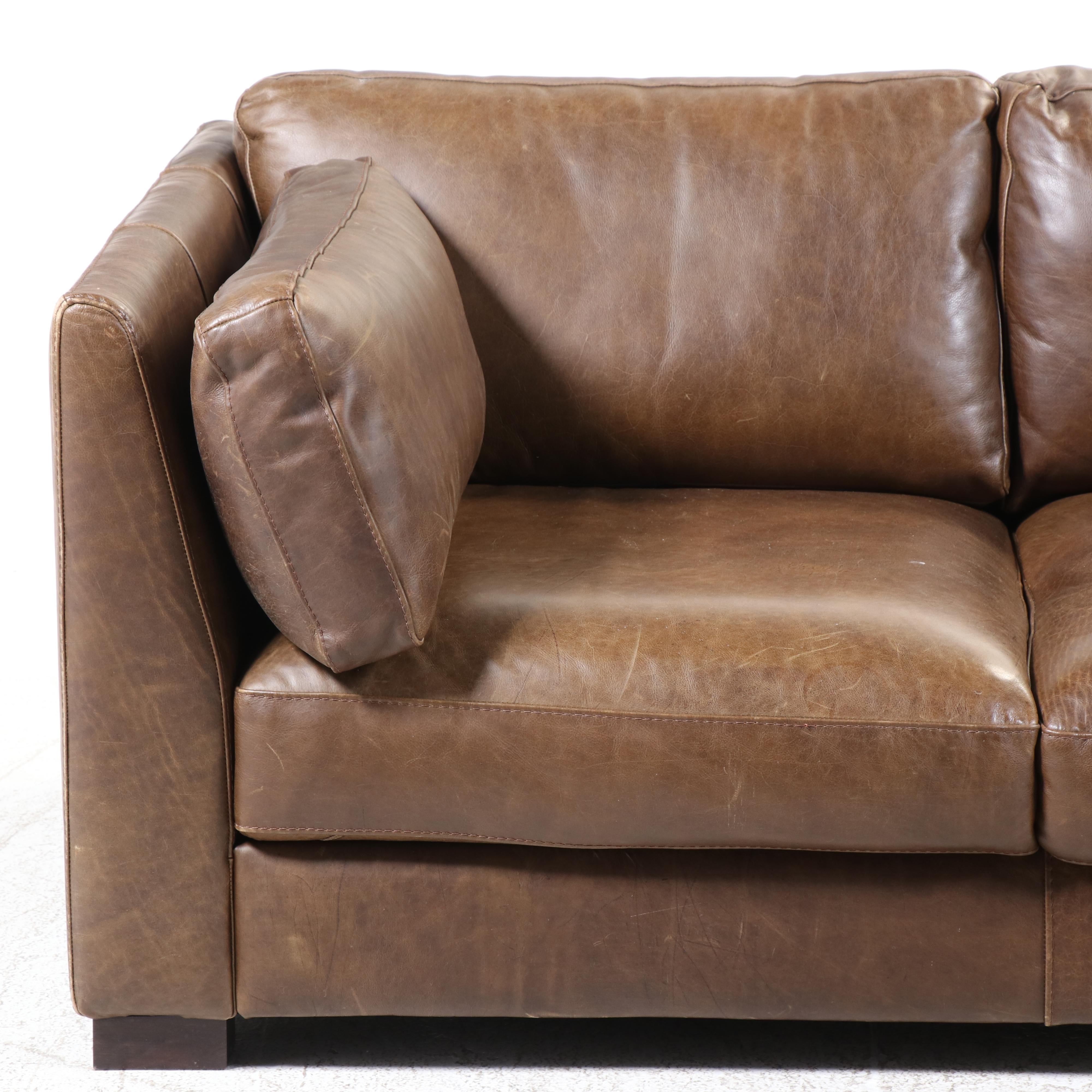 Soft Line Italian Leather Sofa