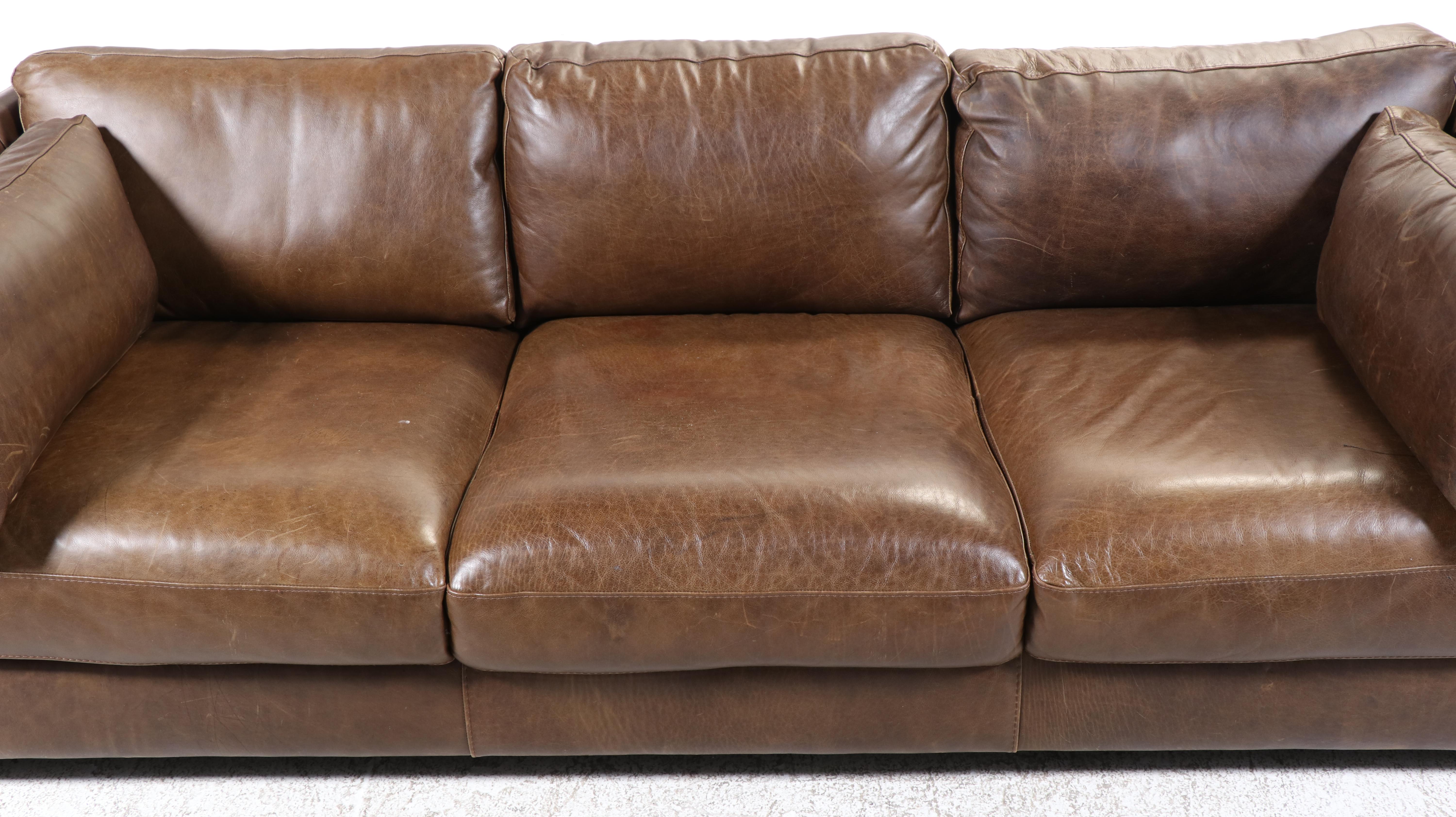 Soft Line Italian Leather Sofa