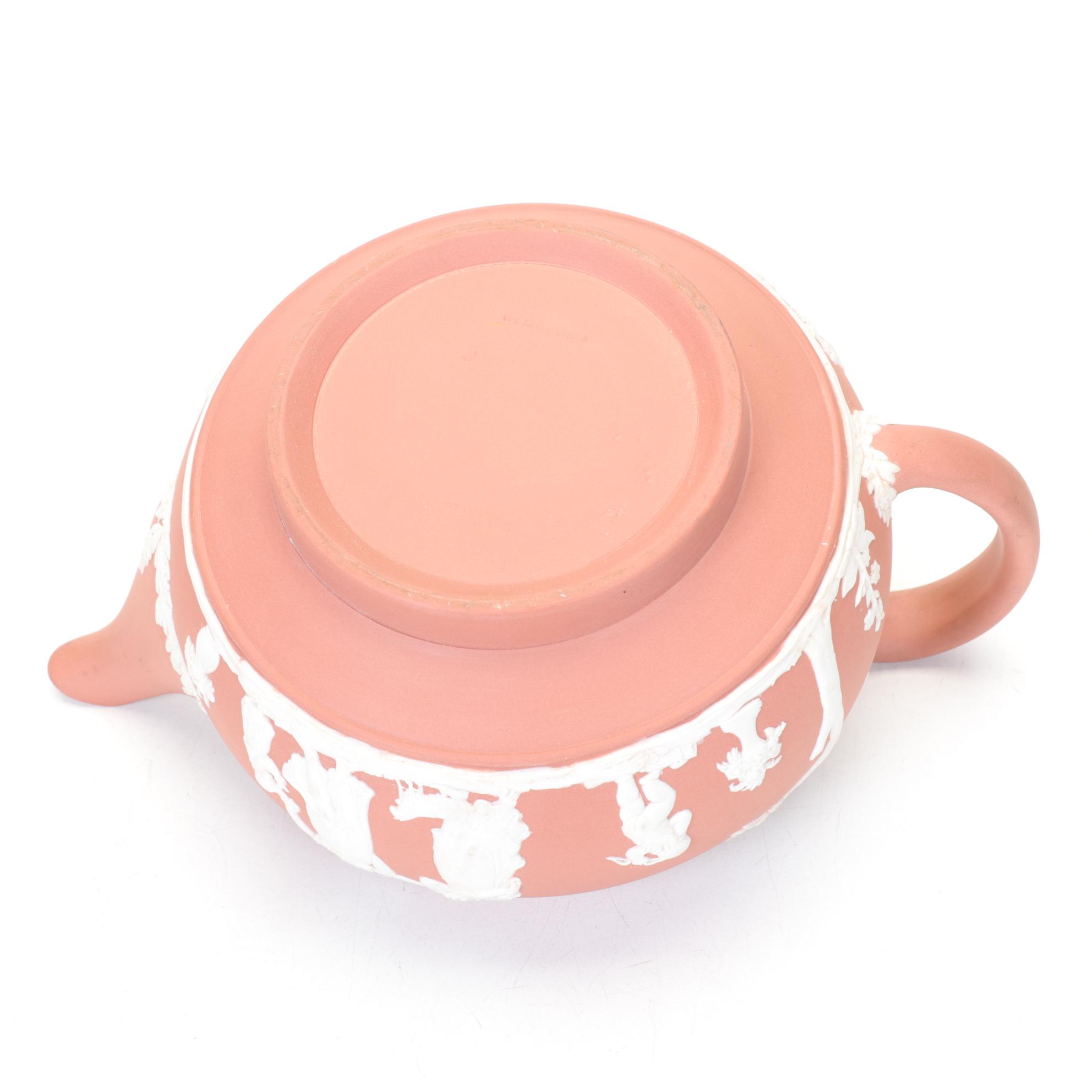 Wedgwood Terracotta with Cream-Colored Cameo Jasperware Tea Service