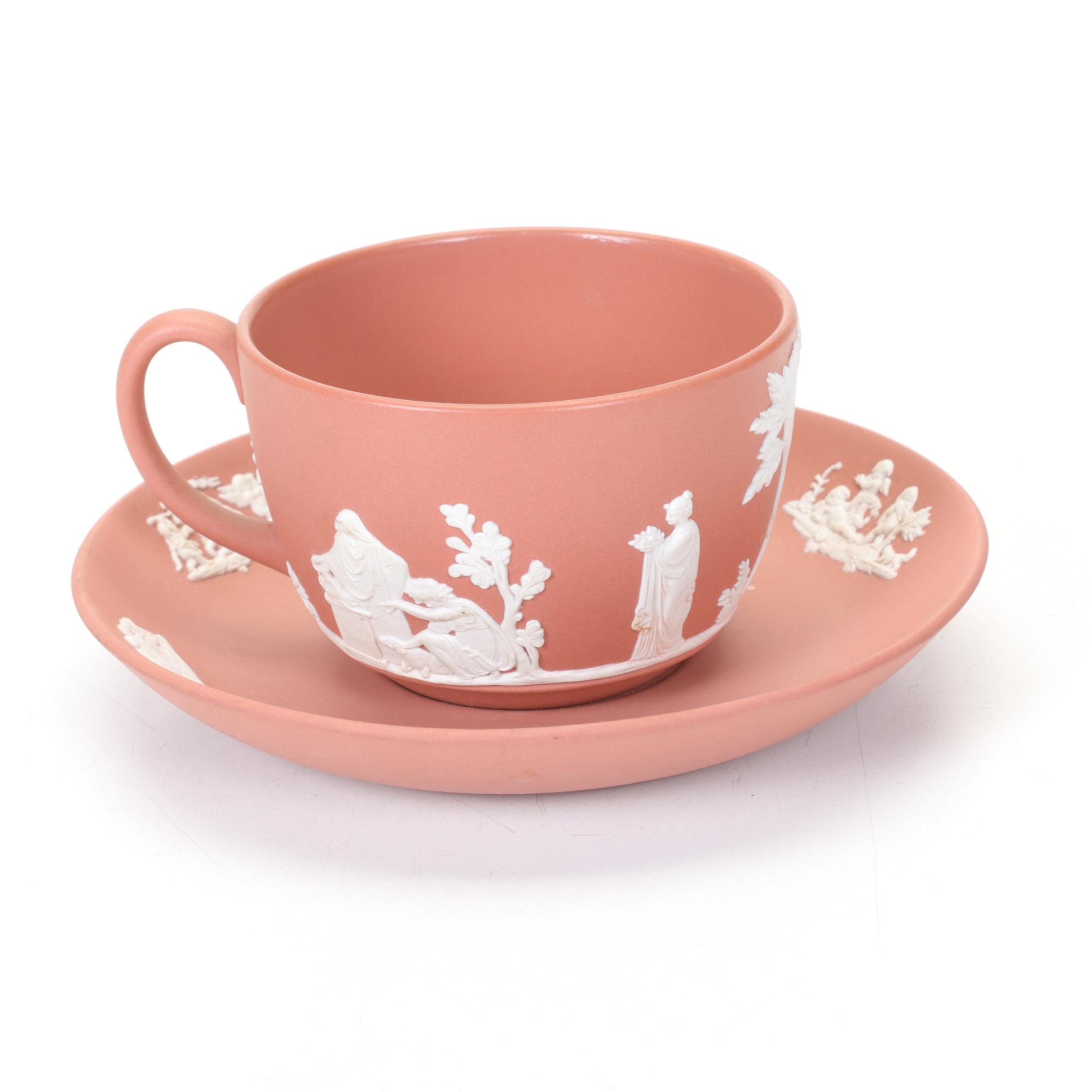 Wedgwood Terracotta with Cream-Colored Cameo Jasperware Tea Service