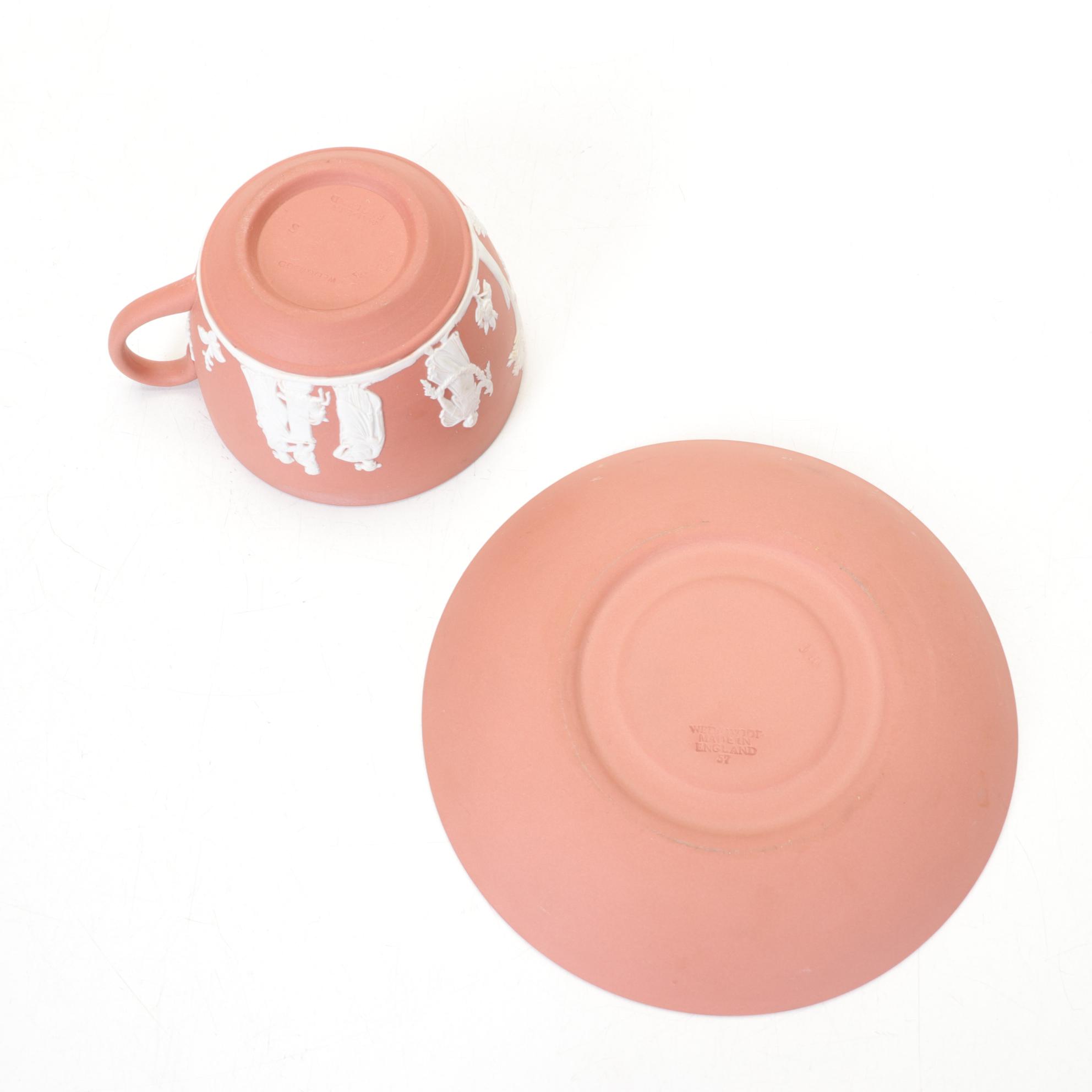 Wedgwood Terracotta with Cream-Colored Cameo Jasperware Tea Service