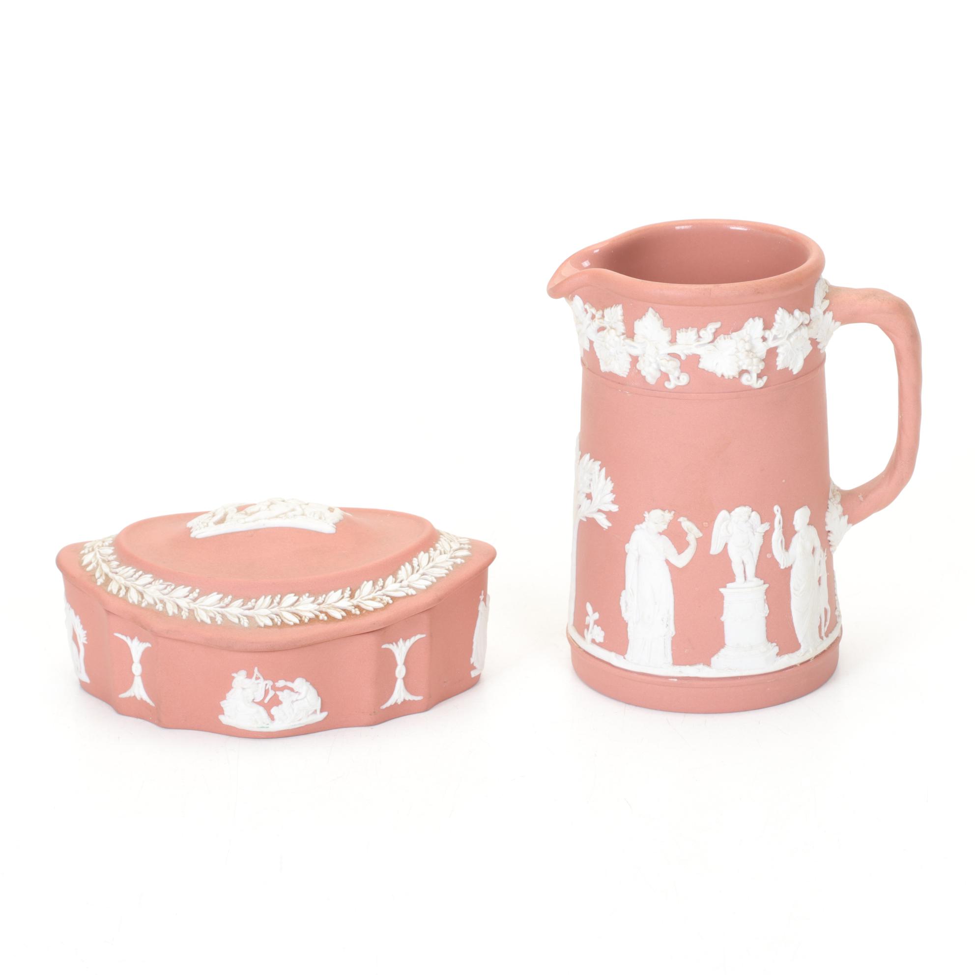 Wedgwood Terracotta with Cream-Colored Cameo Jasperware Tea Service