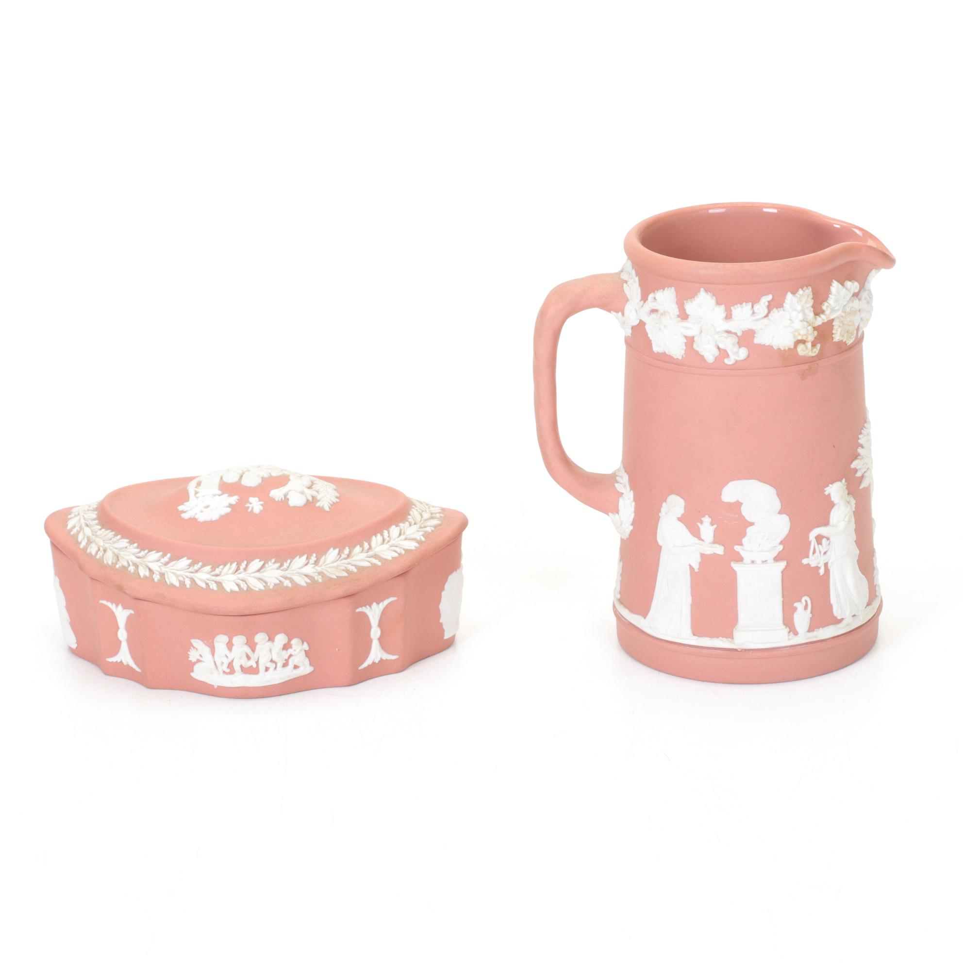 Wedgwood Terracotta with Cream-Colored Cameo Jasperware Tea Service