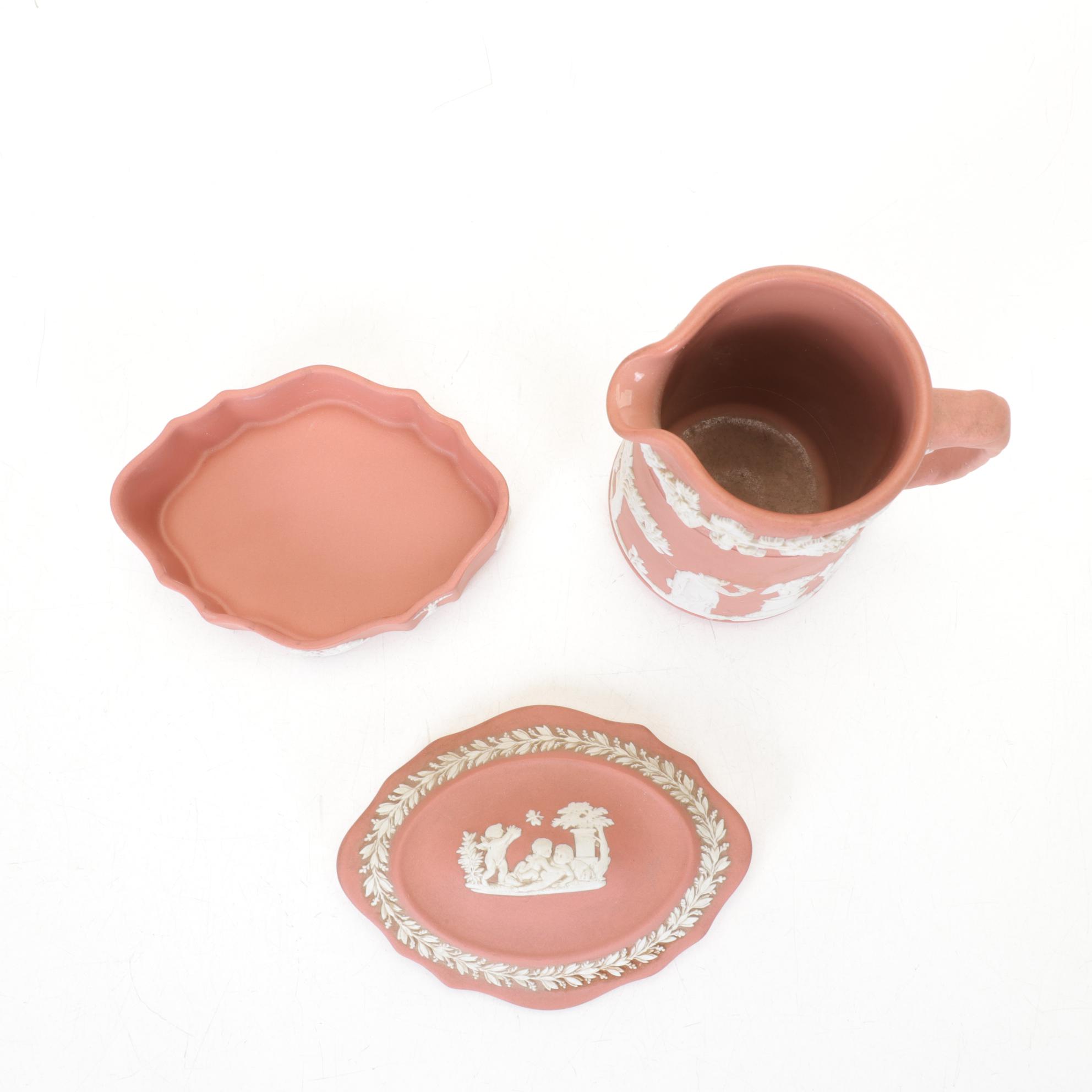 Wedgwood Terracotta with Cream-Colored Cameo Jasperware Tea Service