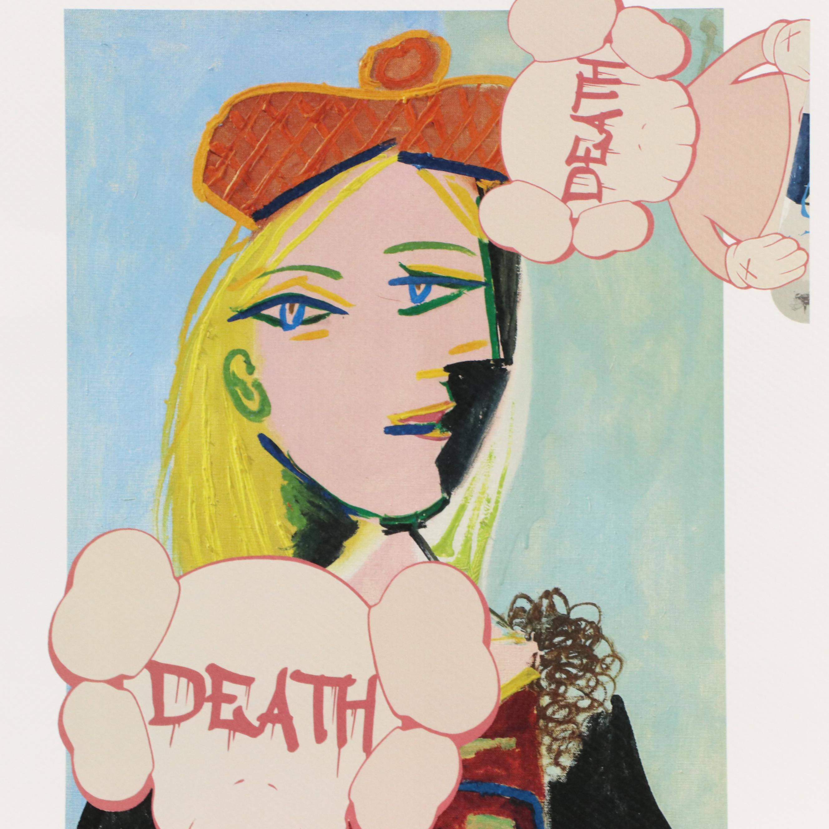 Death NYC Pop Art Graphic Print of Pablo Picasso x KAWS, 2020
