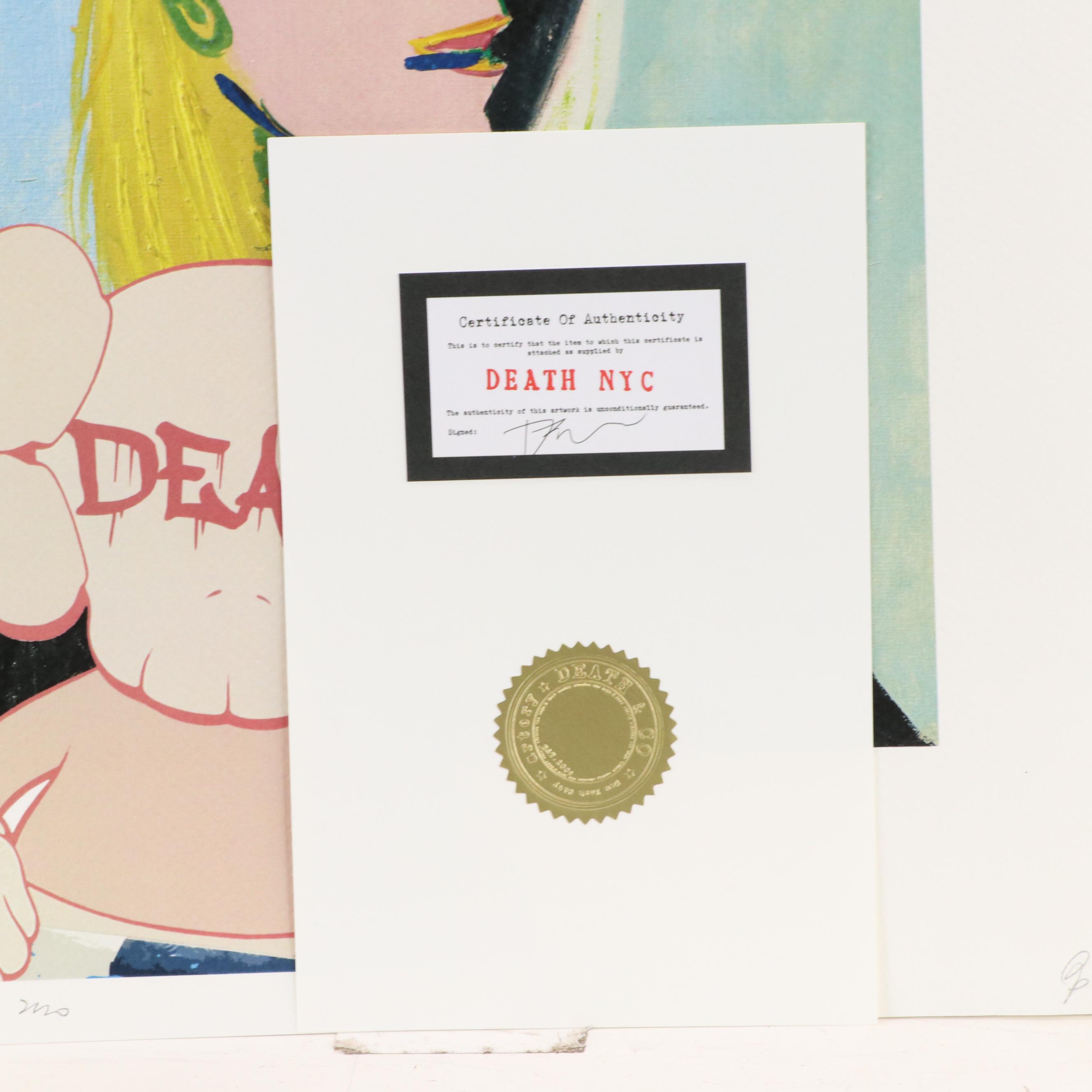 Death NYC Pop Art Graphic Print of Pablo Picasso x KAWS, 2020