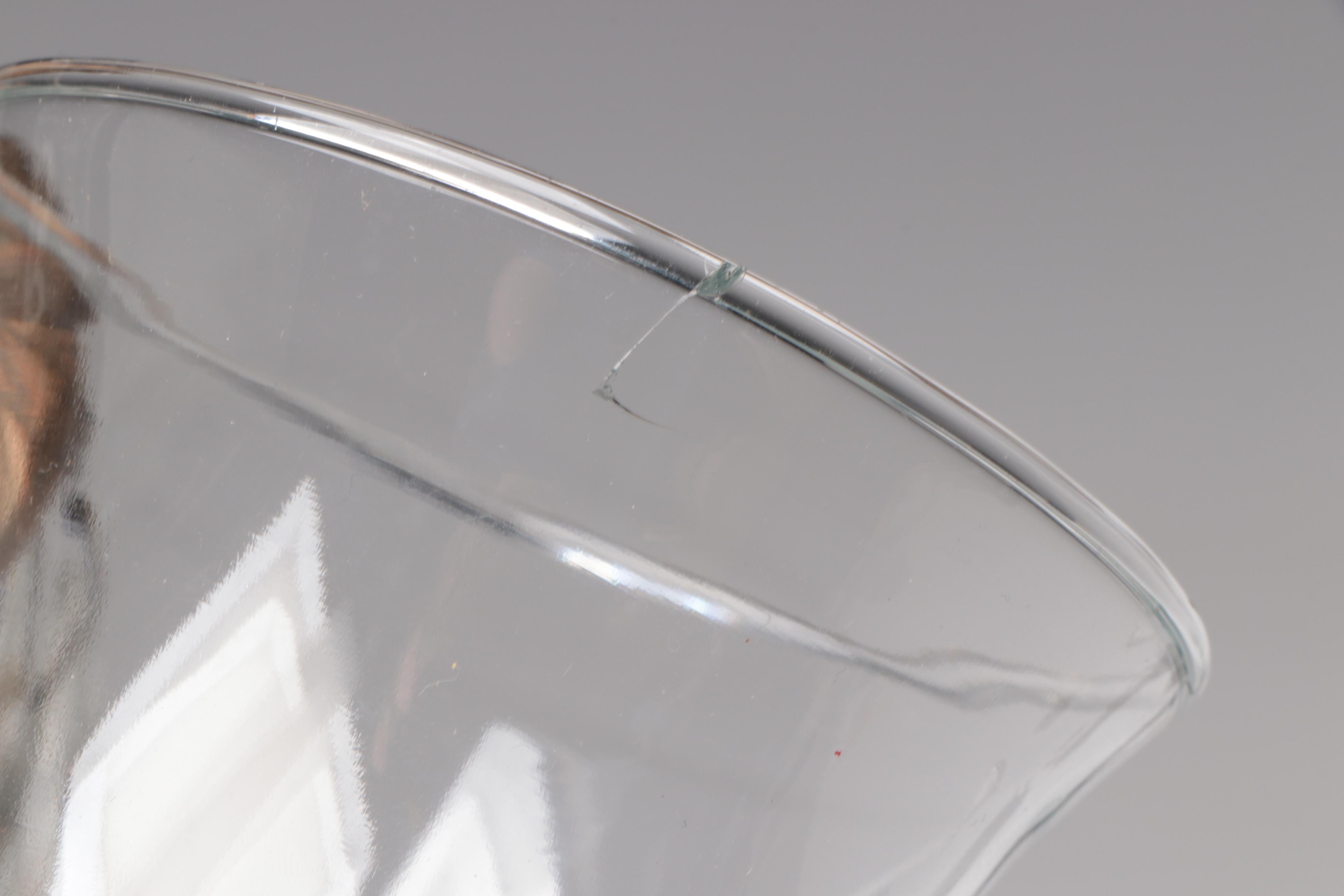 Gilt Composite and Etched Glass Hurricane Lamp