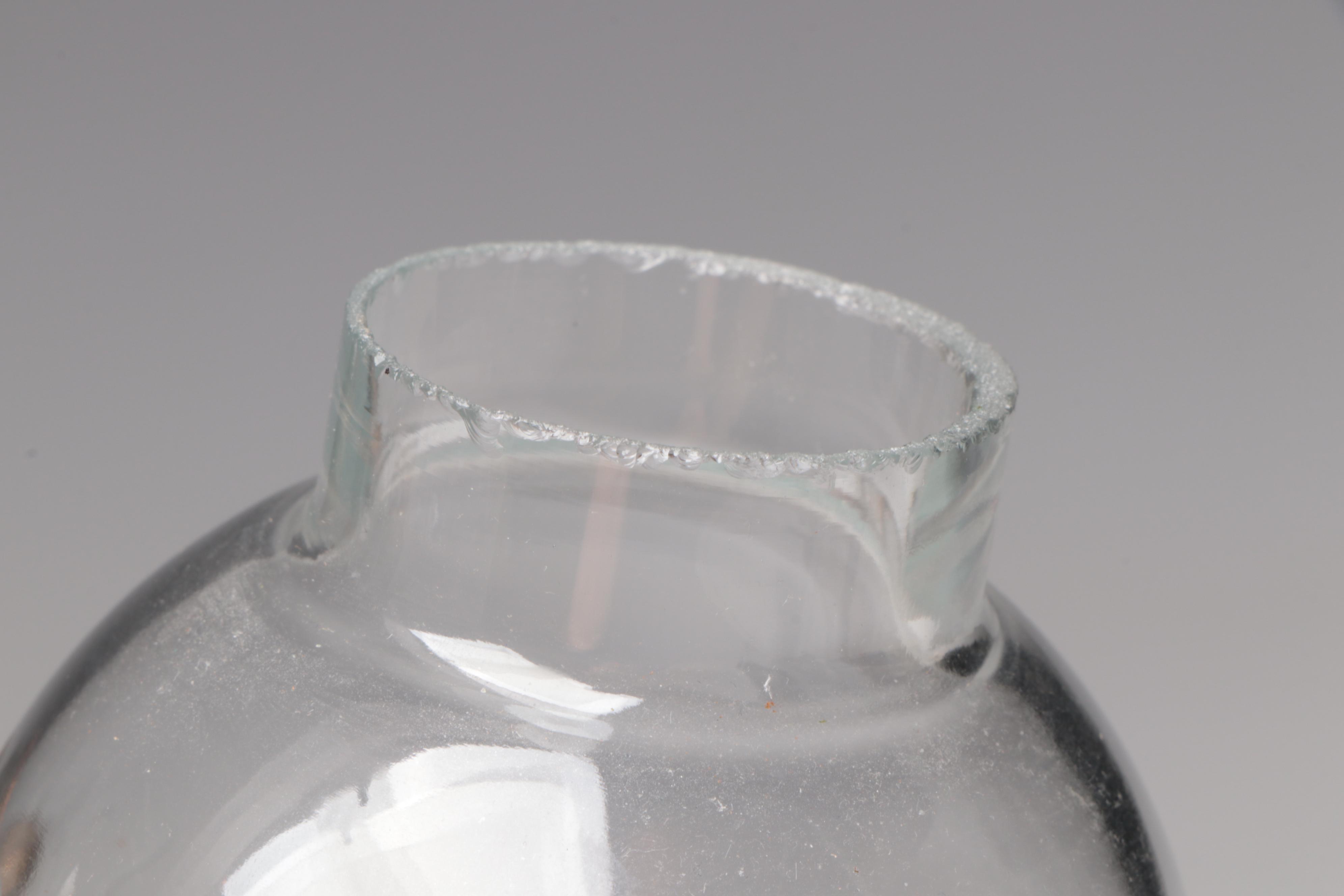 Gilt Composite and Etched Glass Hurricane Lamp