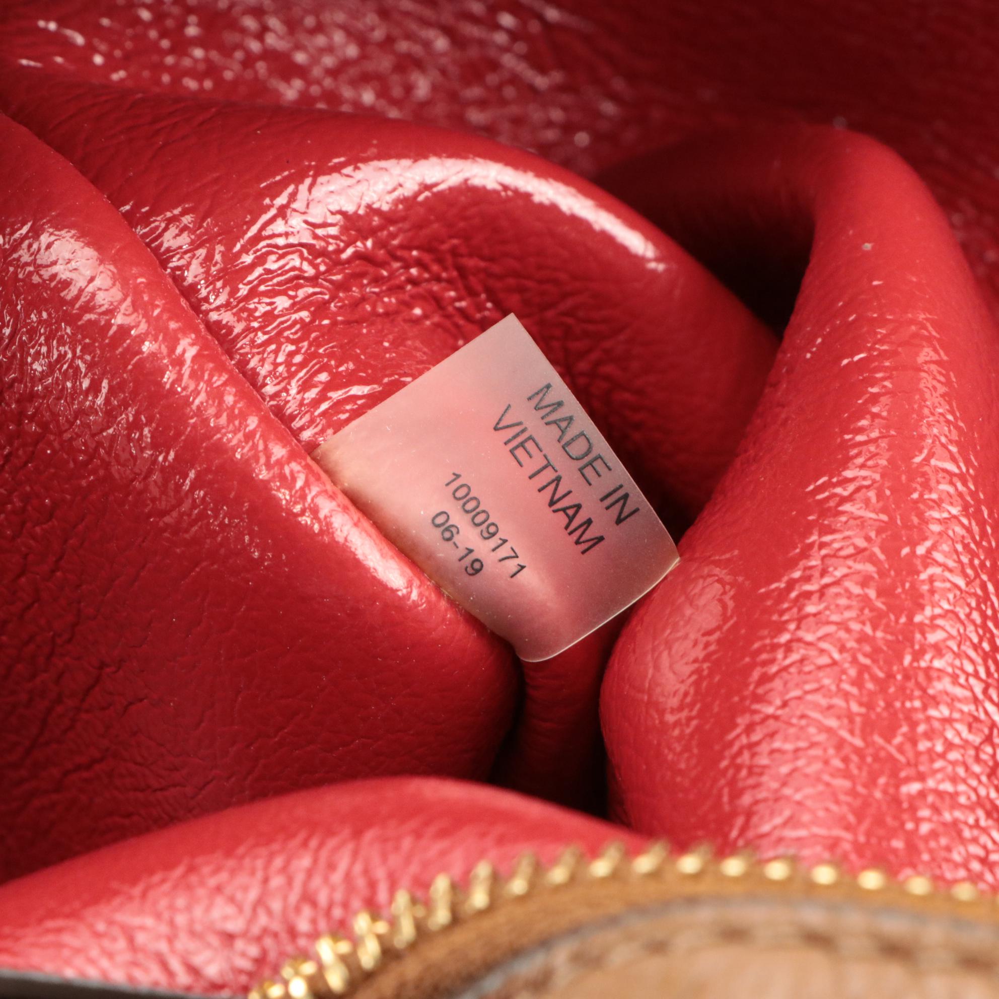 Tory Burch Caramel Brown Leather Zip-Top Tote Bag