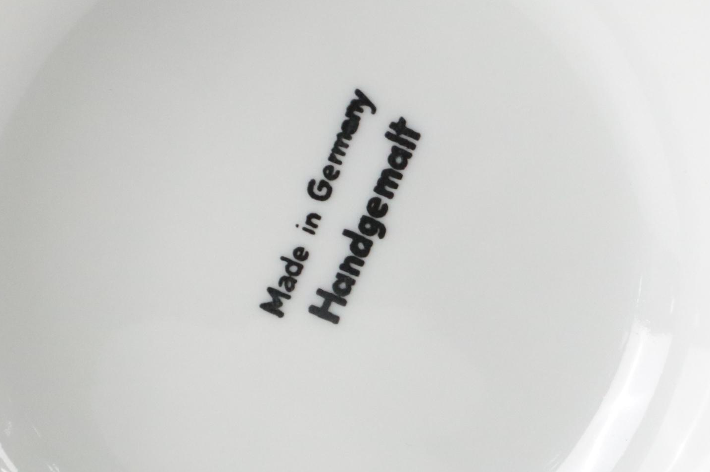 German Handgemalt Ceramic Lidded Beer Stein with Lithophane