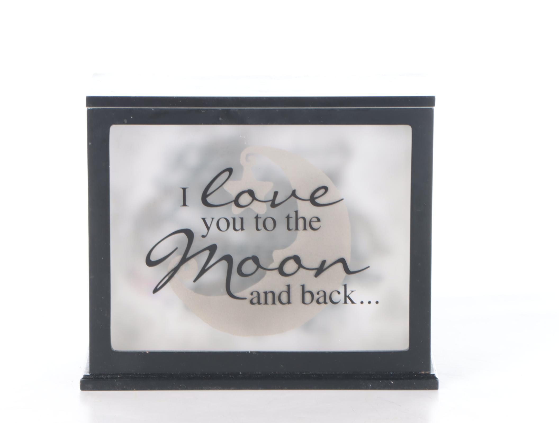 Engineered Wood Easel Sign with Wall-Hanging Signs and Illuminating Décor