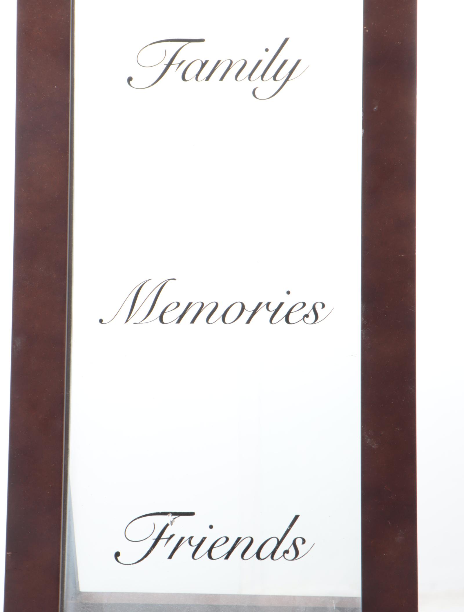 Engineered Wood Easel Sign with Wall-Hanging Signs and Illuminating Décor