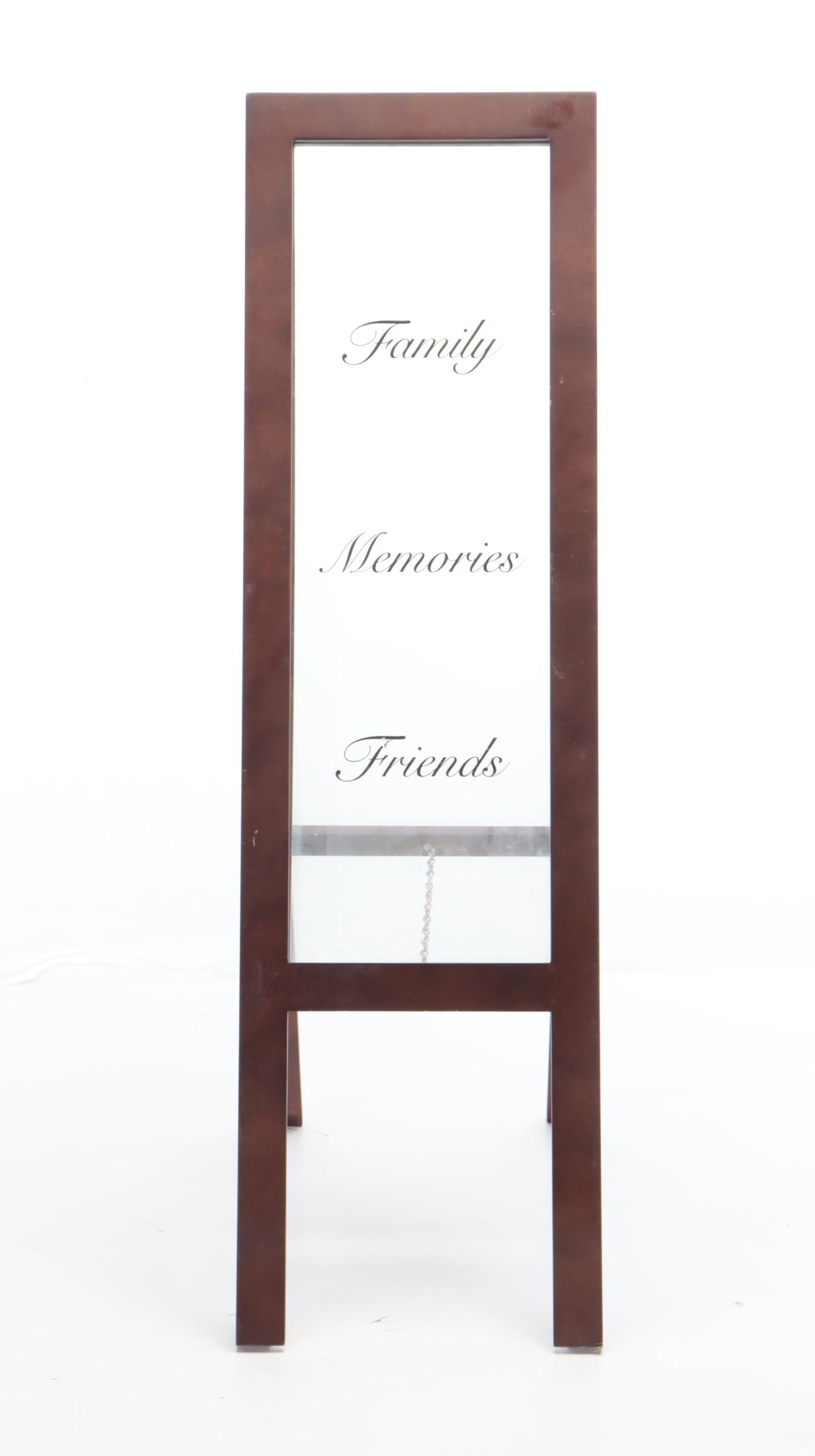 Engineered Wood Easel Sign with Wall-Hanging Signs and Illuminating Décor