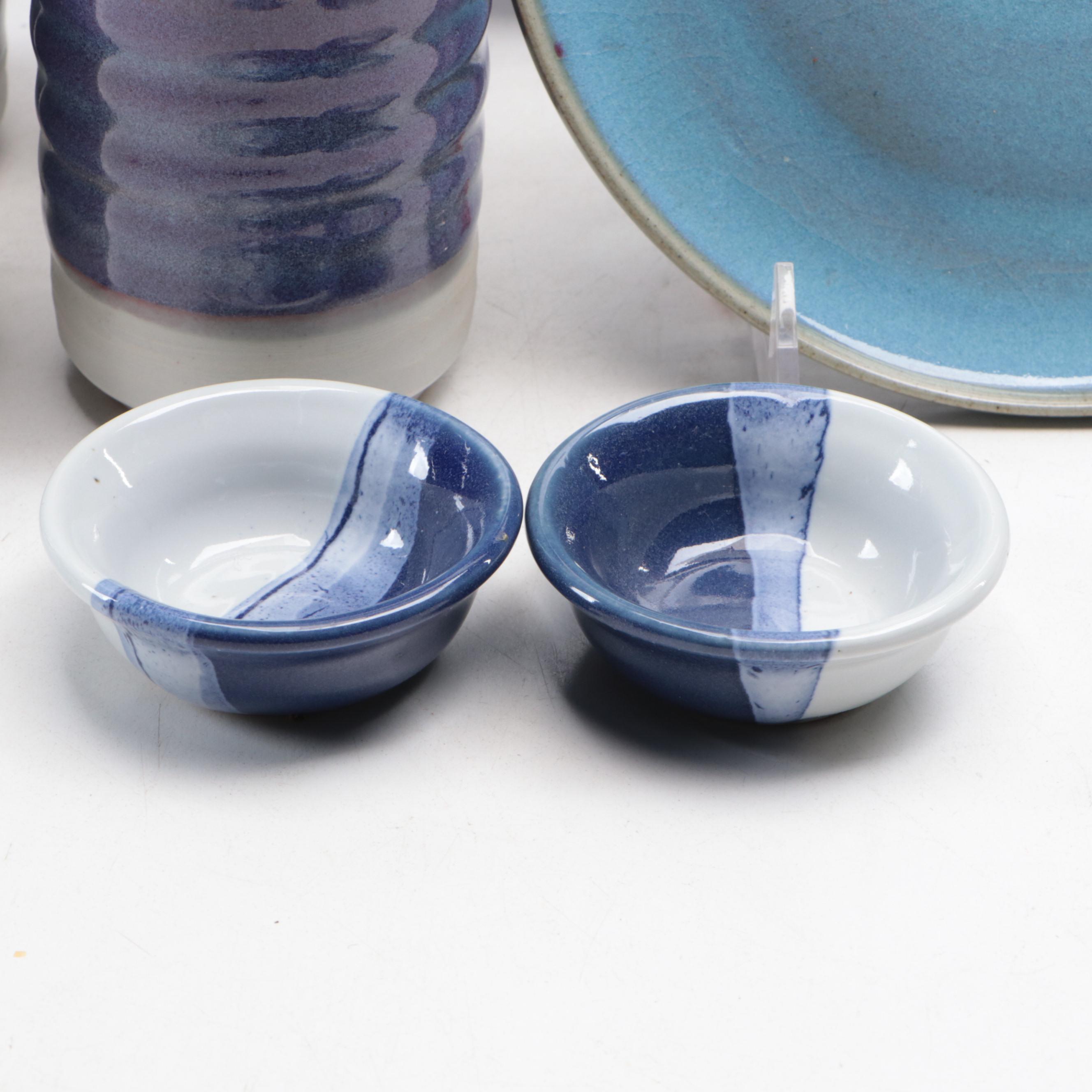 Square Earthenware Plate with Other Art Pottery Tableware