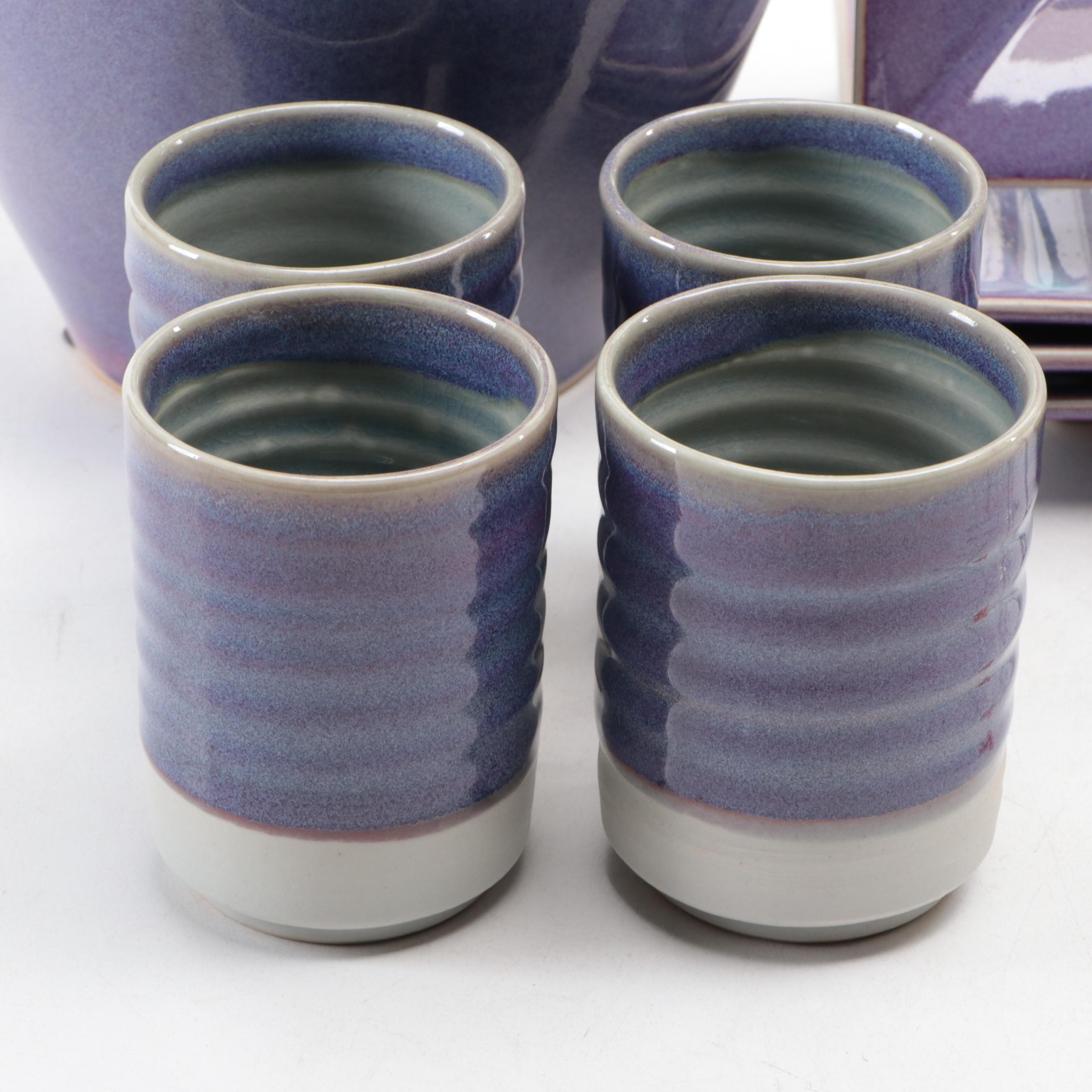 Square Earthenware Plate with Other Art Pottery Tableware