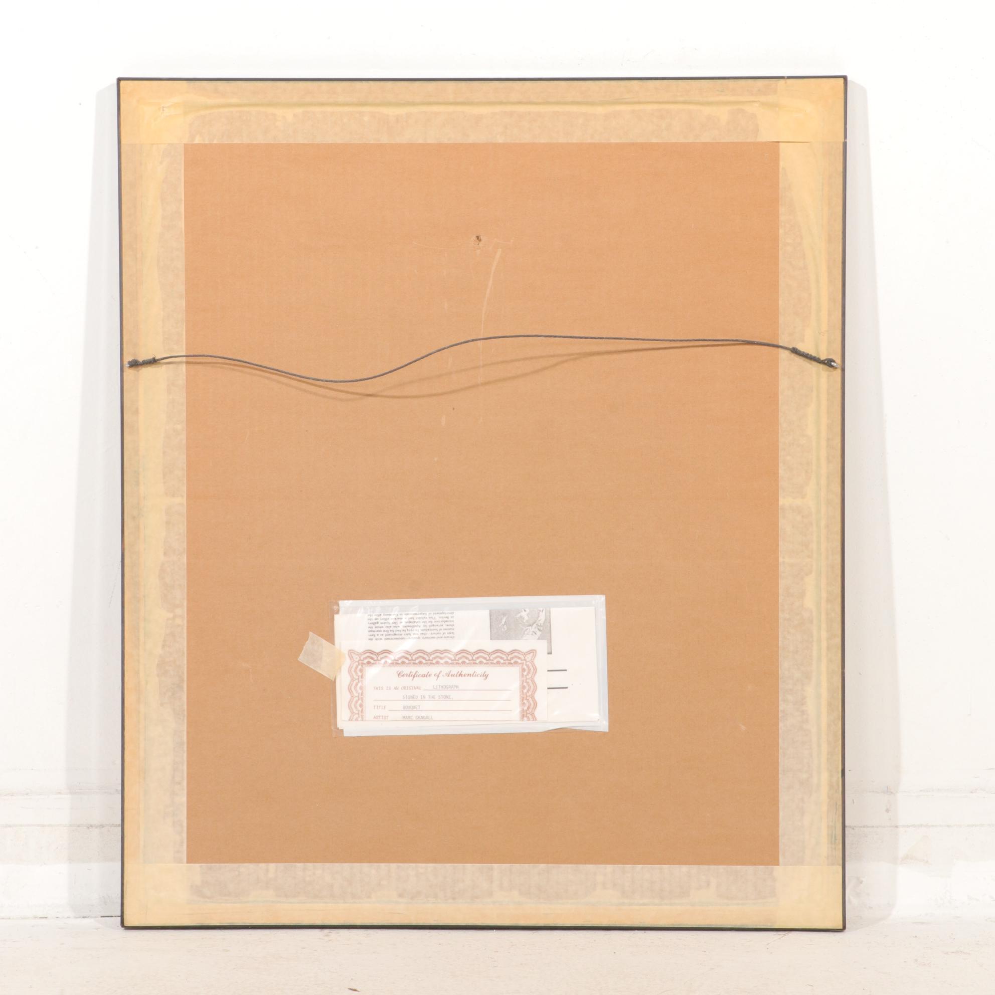 Marc Chagall Color Lithograph "The Bride"