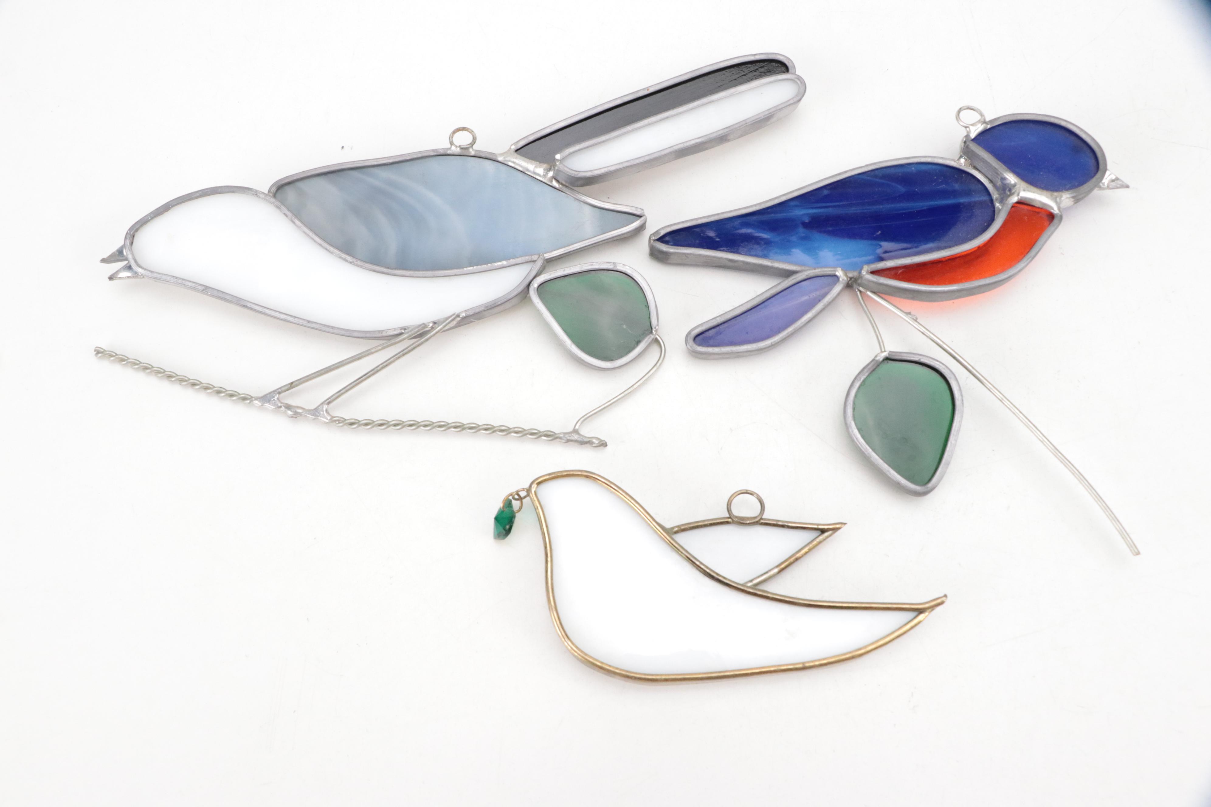 Dazey, Flower Frogs ,Stained Glass Suncatchers