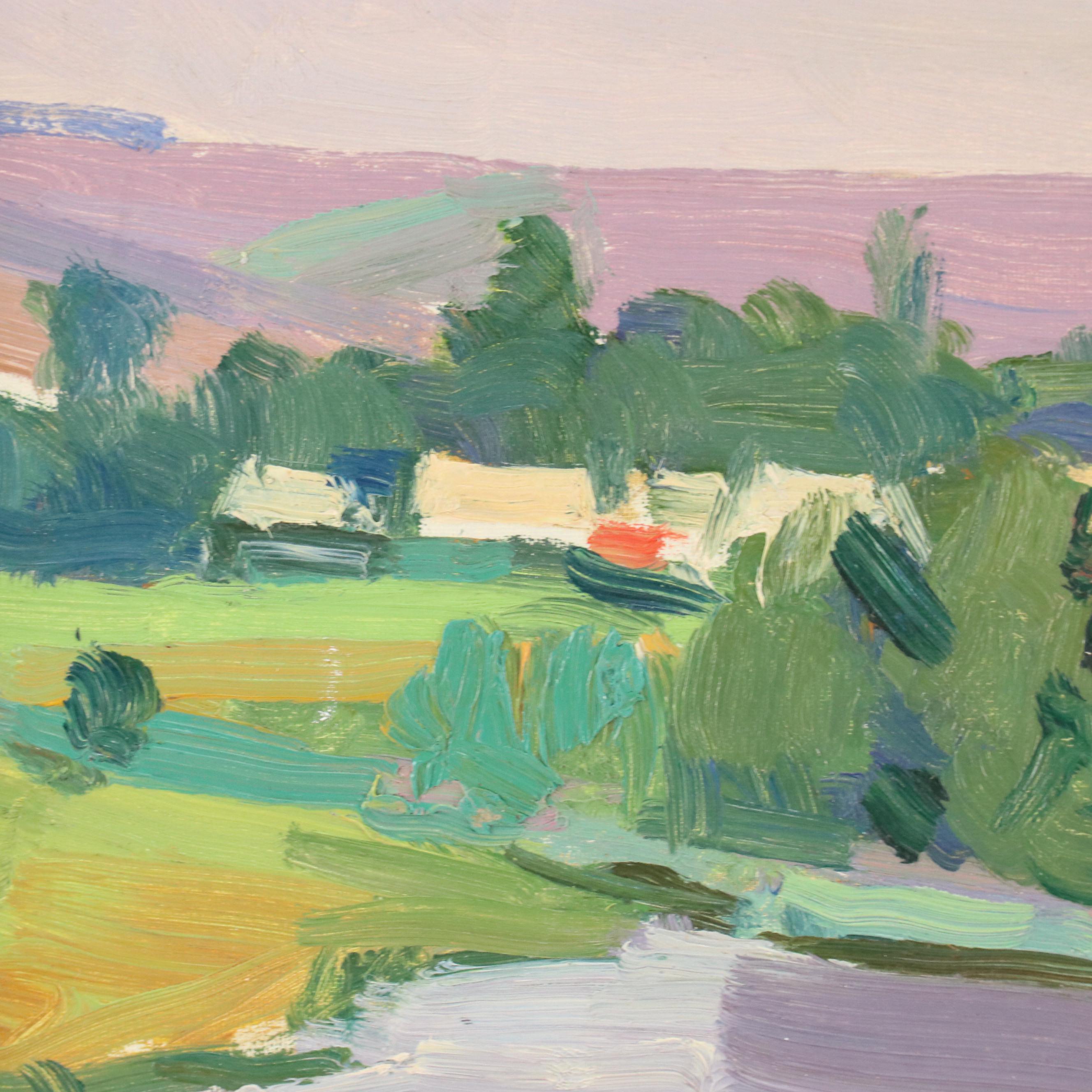 Village Landscape Oil Painting