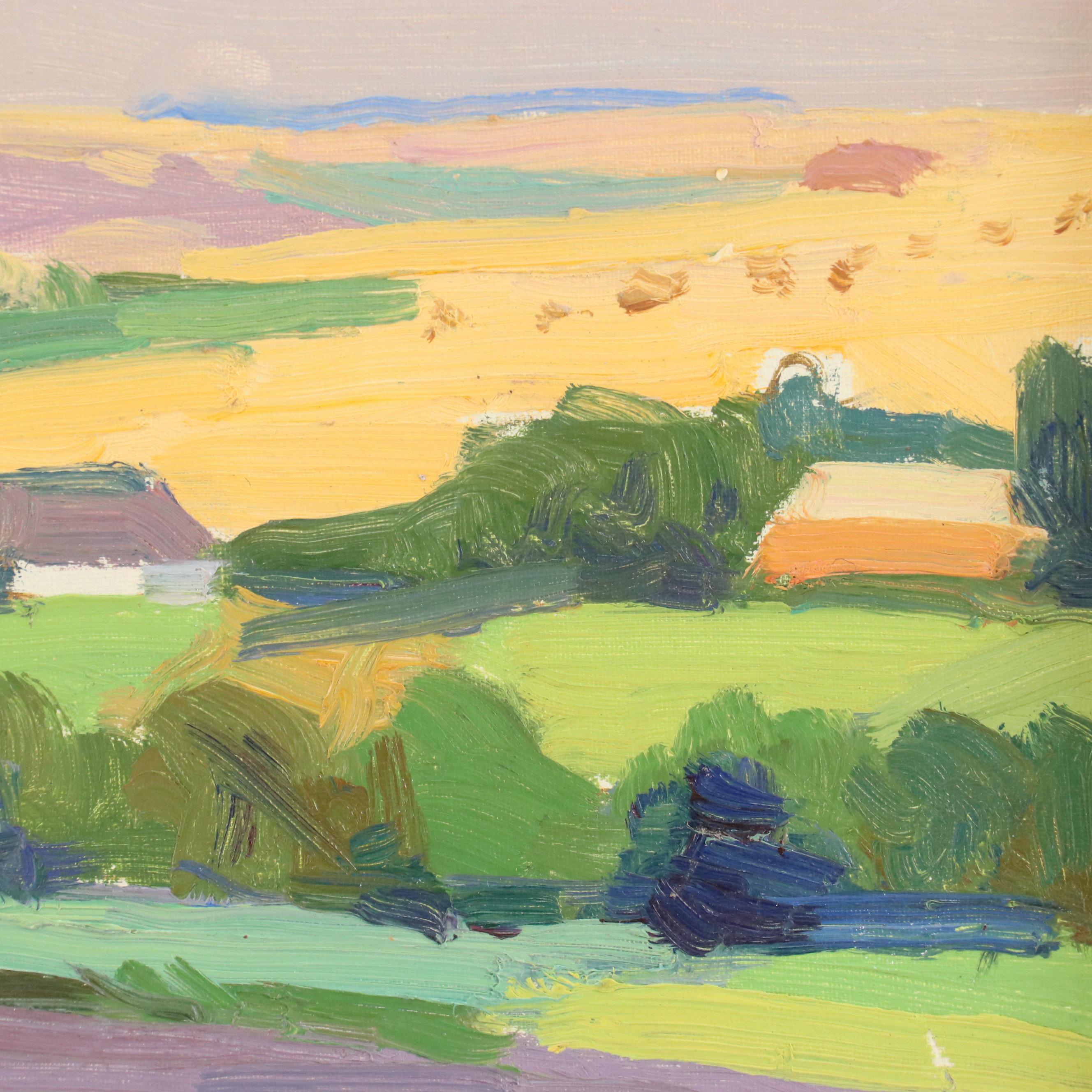 Village Landscape Oil Painting