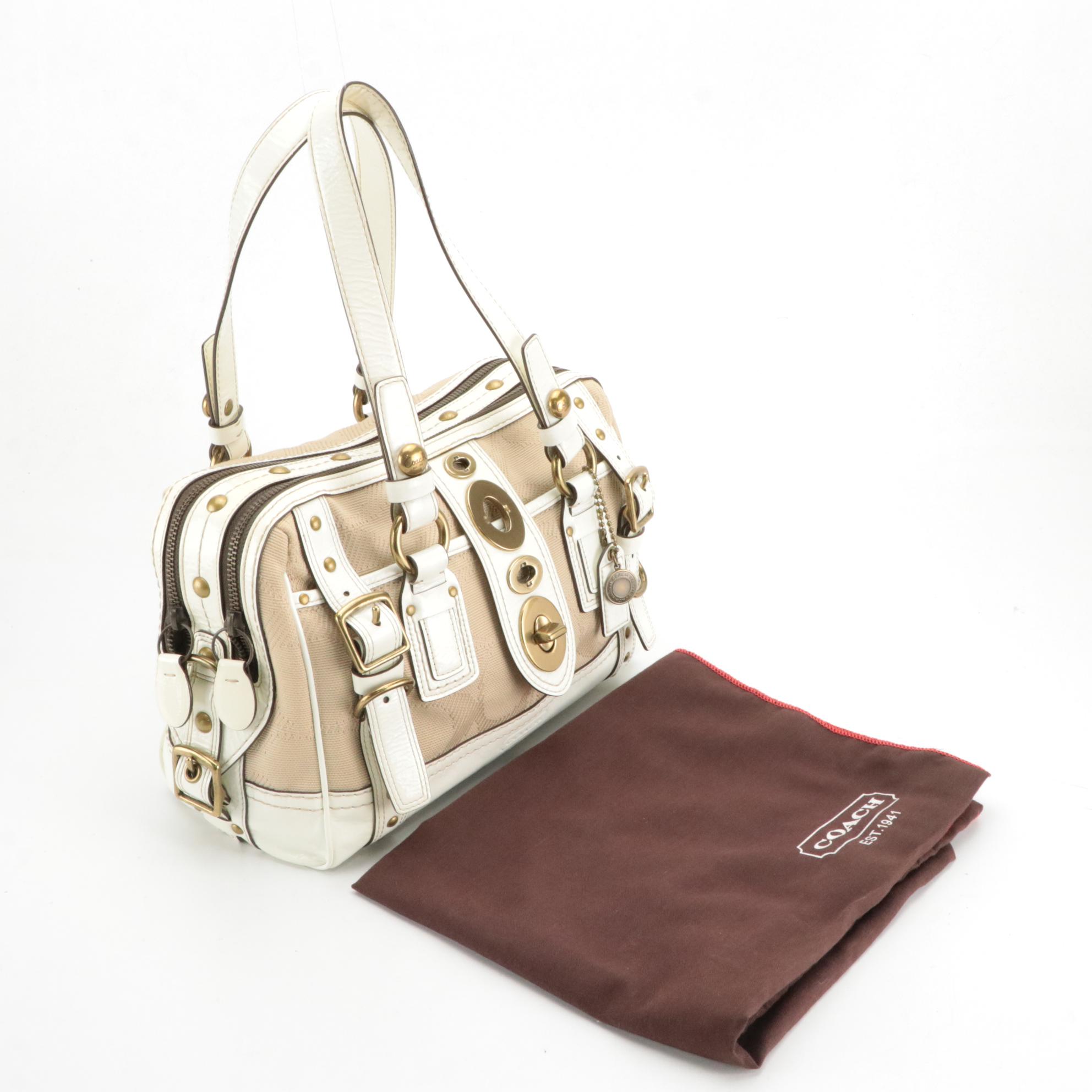 Coach Legacy Lily 65th Anniversary 11968 Satchel in Canvas and Patent Leather