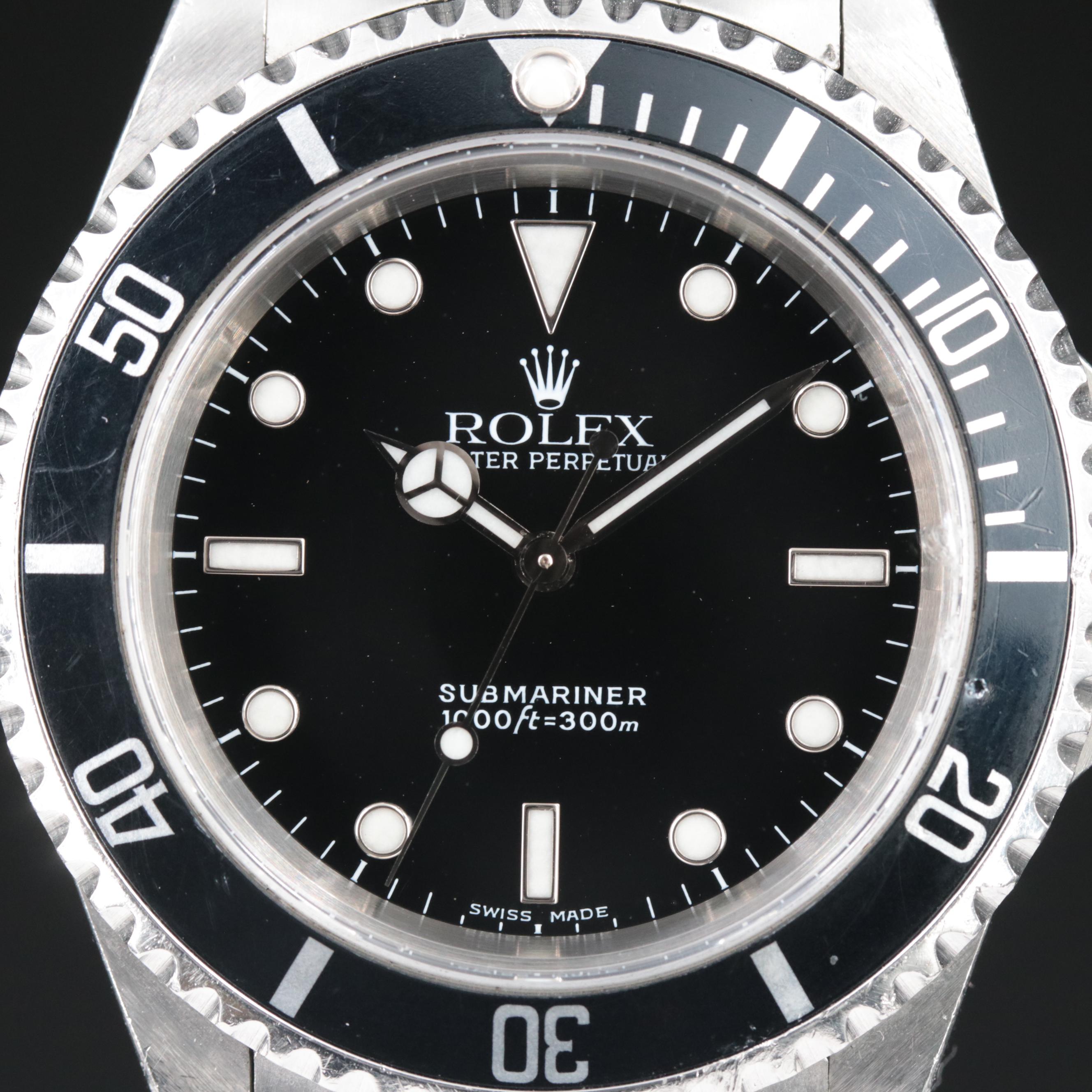 2000 Rolex Submariner 14060 Stainless Steel 40mm Watch